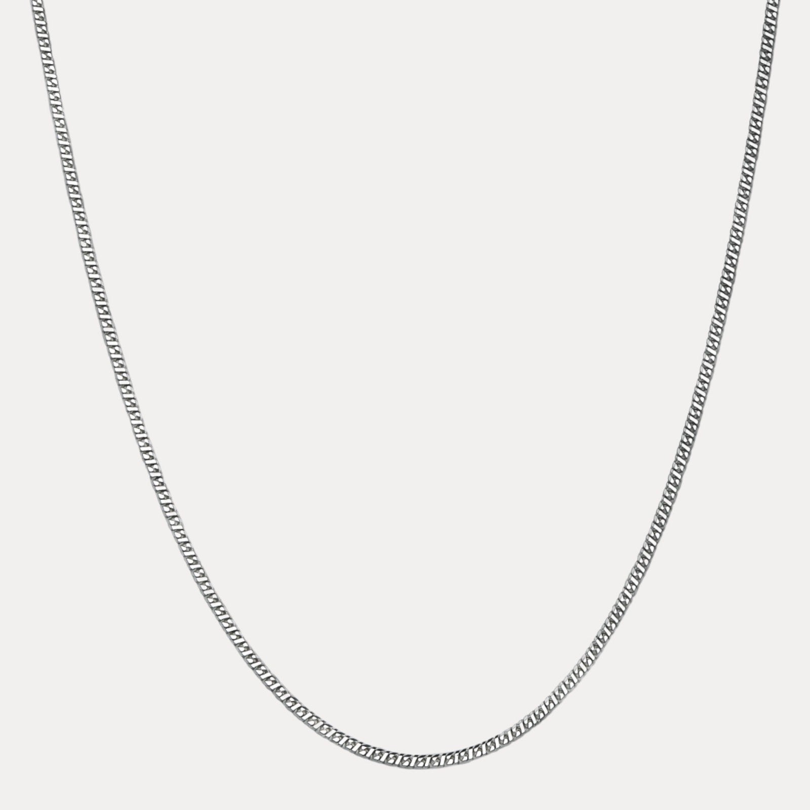 925 Sterling Silver 2.5mm Dollar Chain Necklace