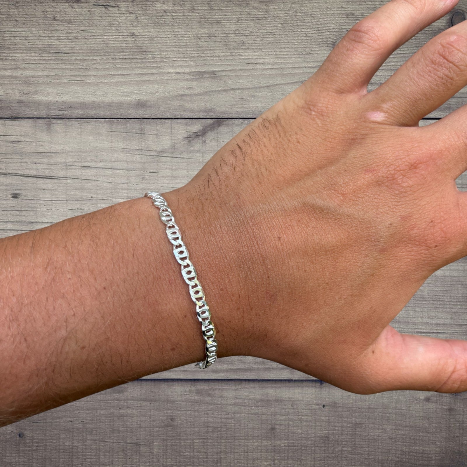 925 Sterling Silver 4.5mm Tiger Eye Bracelet