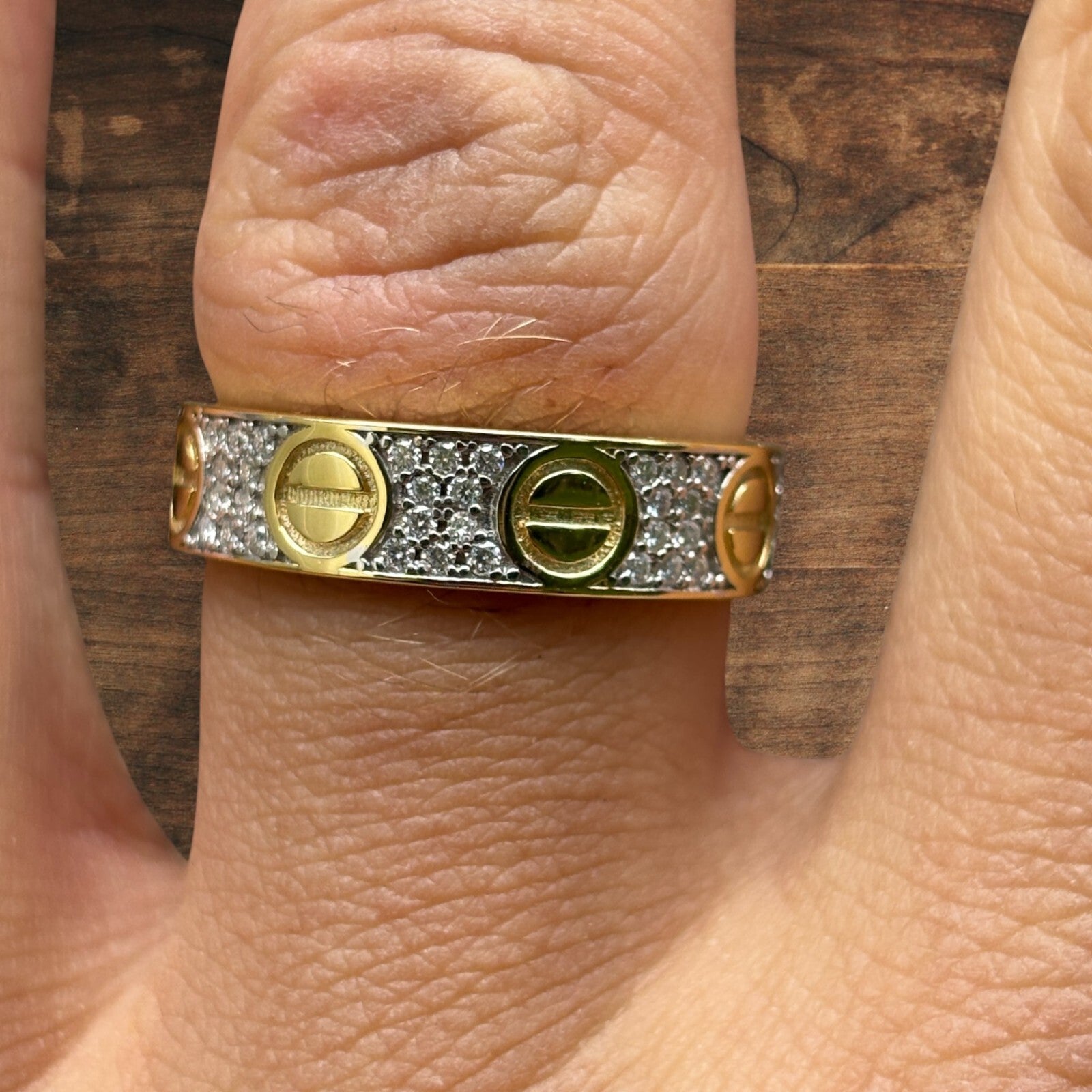 925 Sterling Silver Love Ring With Moissanite