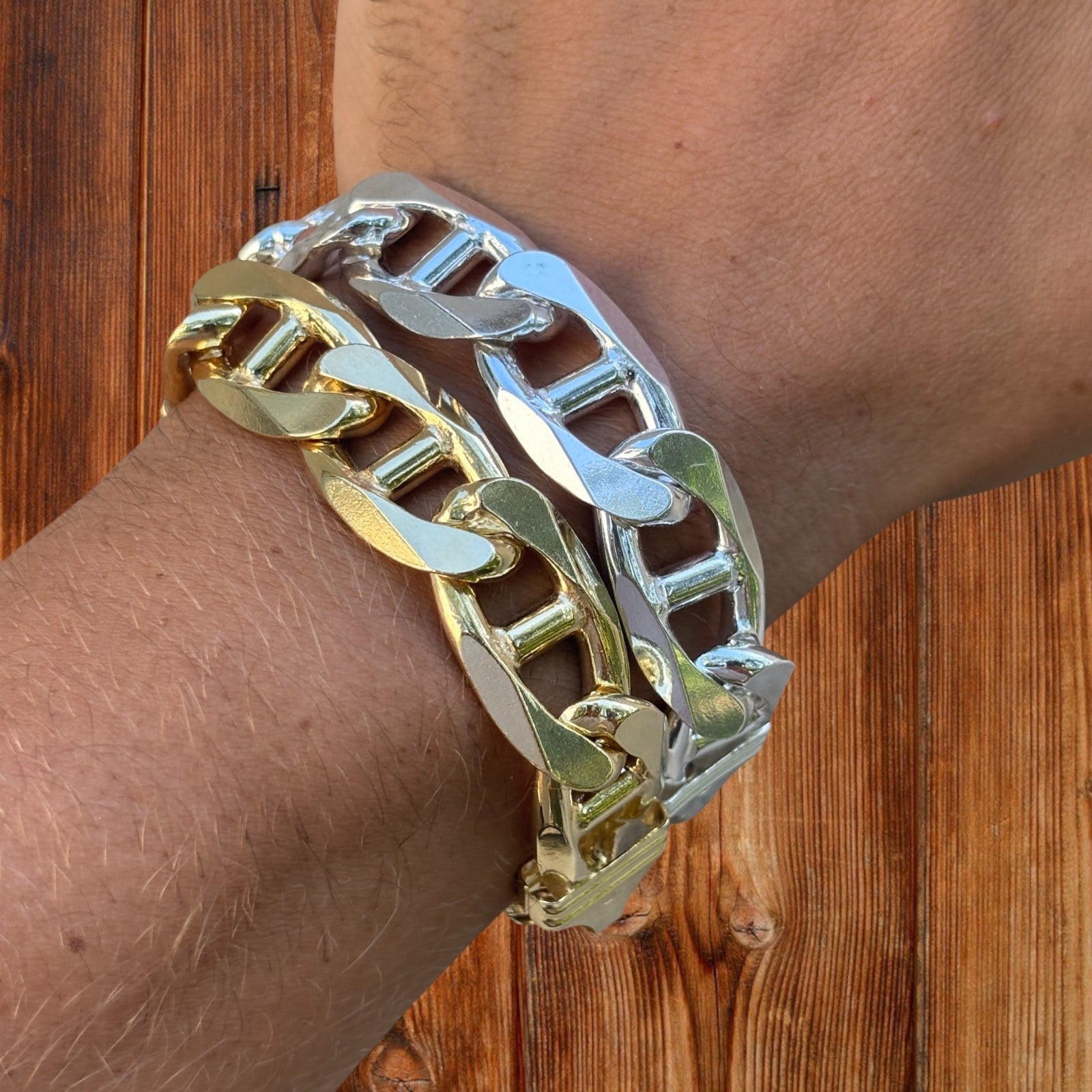 925 Sterling Silver 16mm Mariner Bracelet