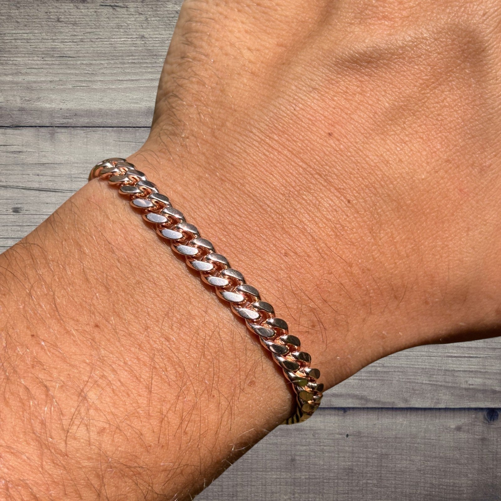 925 Sterling Silver 6mm Miami Cuban W. Box Clasp Bracelet