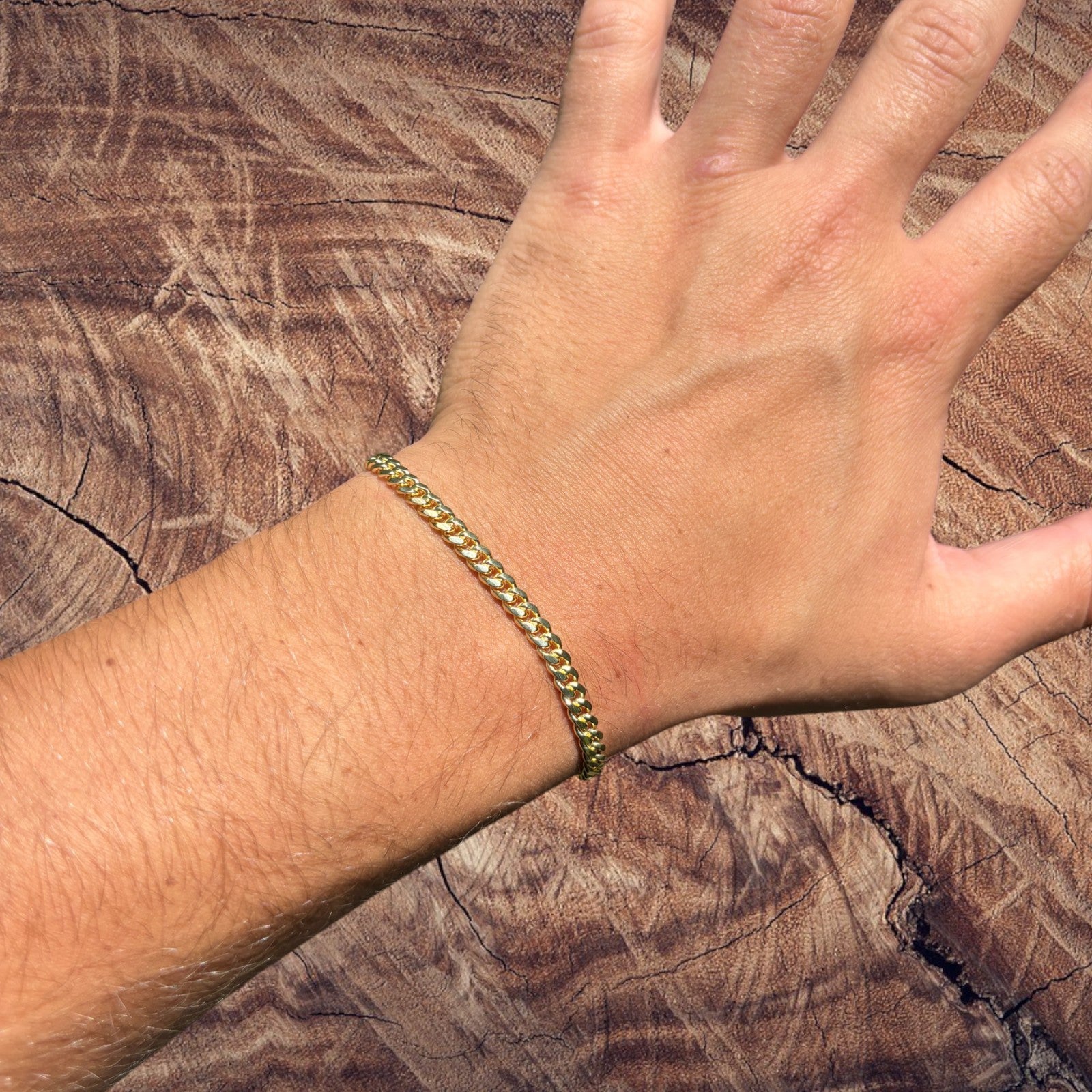 925 Sterling Silver 4mm Miami Cuban W. Box Clasp Bracelet