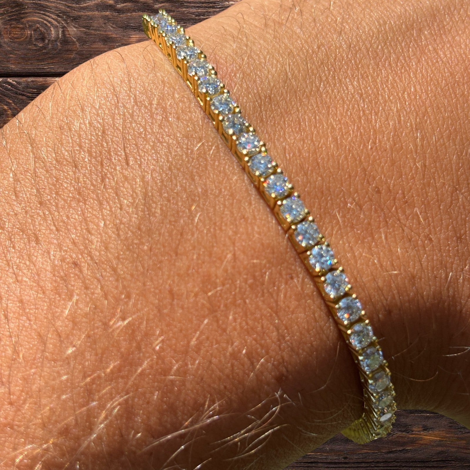 925 Sterling Silver 3mm Tennis Bracelet - CZ Or Moissanite