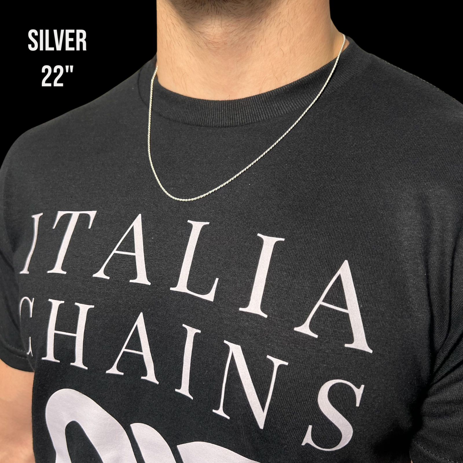925 Sterling Silver 1.5mm Diamond Cut Rope Chain Necklace