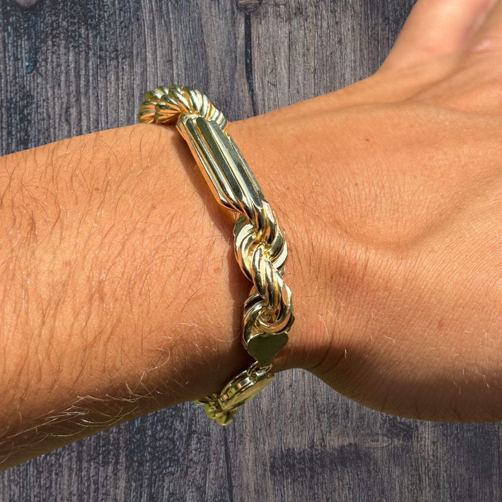 925 Sterling Silver 10mm Figarope Milano Bracelet