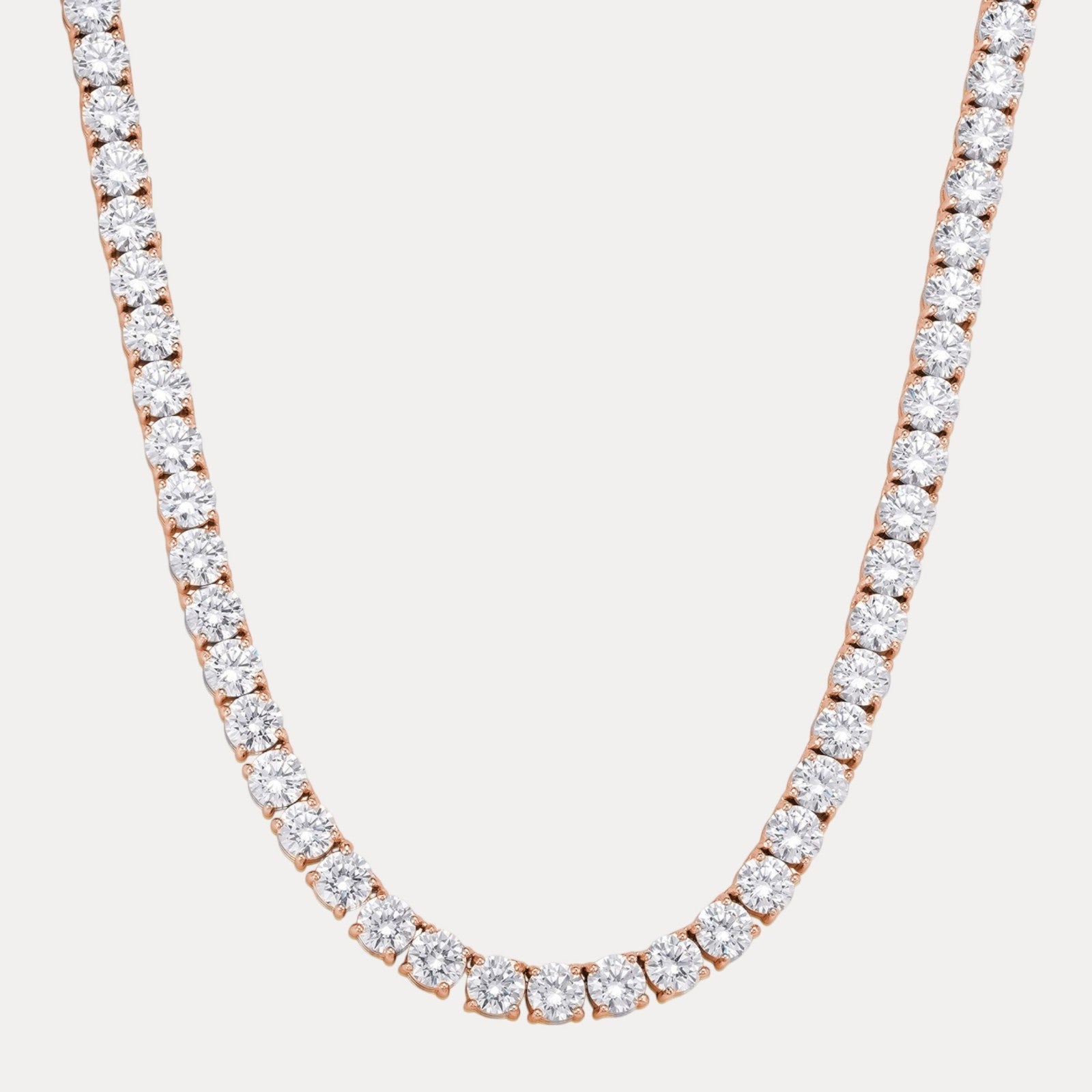 925 Sterling Silver 6mm Tennis Chain Necklace - CZ Or Moissanite