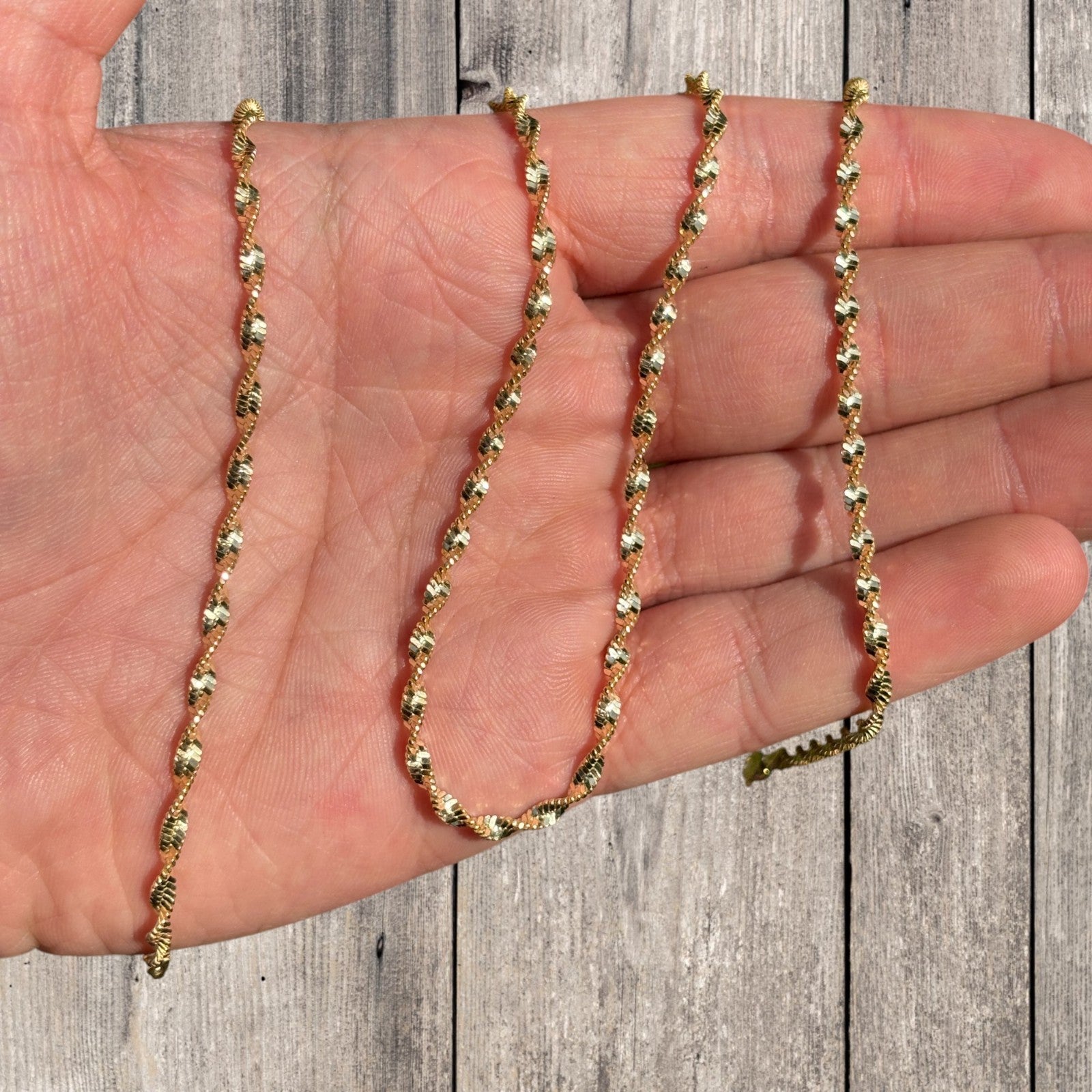 925 Sterling Silver 2.5mm Singapore Chain Necklace