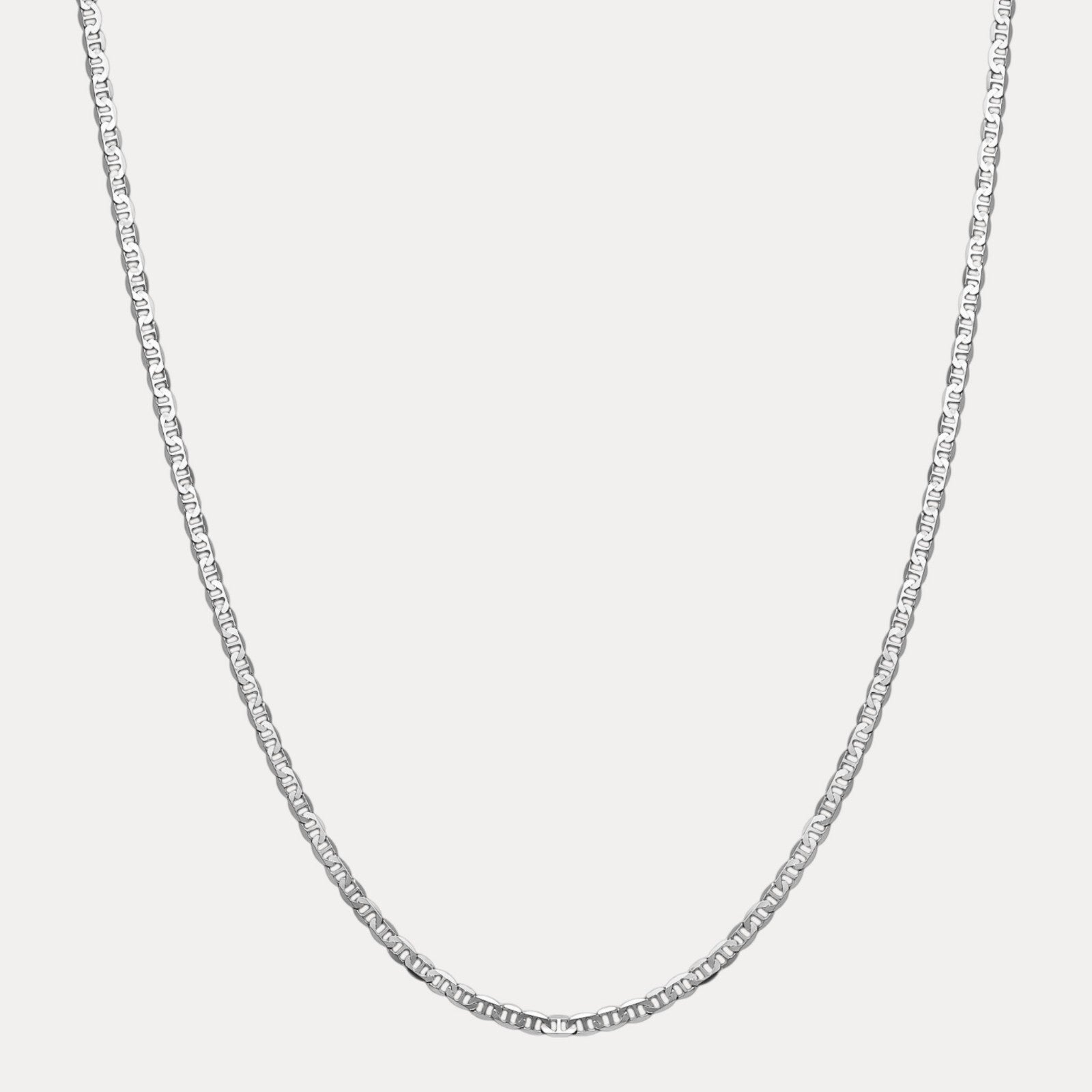 925 Sterling Silver 4mm Mariner Chain Necklace