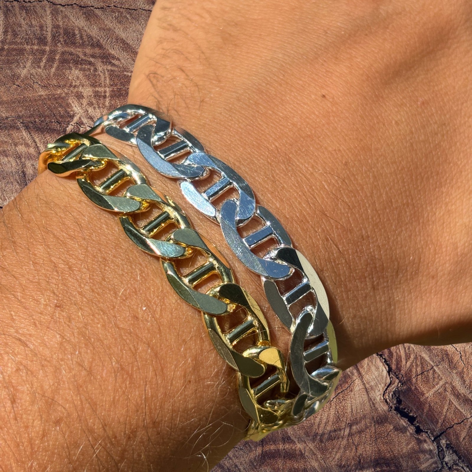 925 Sterling Silver 10mm Mariner Bracelet