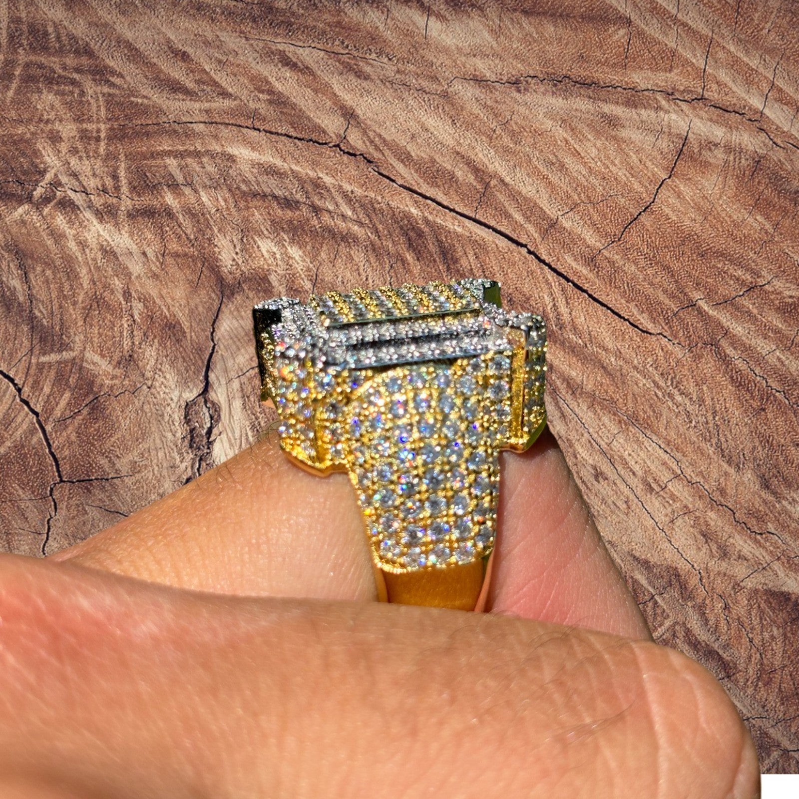 925 Sterling Silver Moissanite Cluster Ring