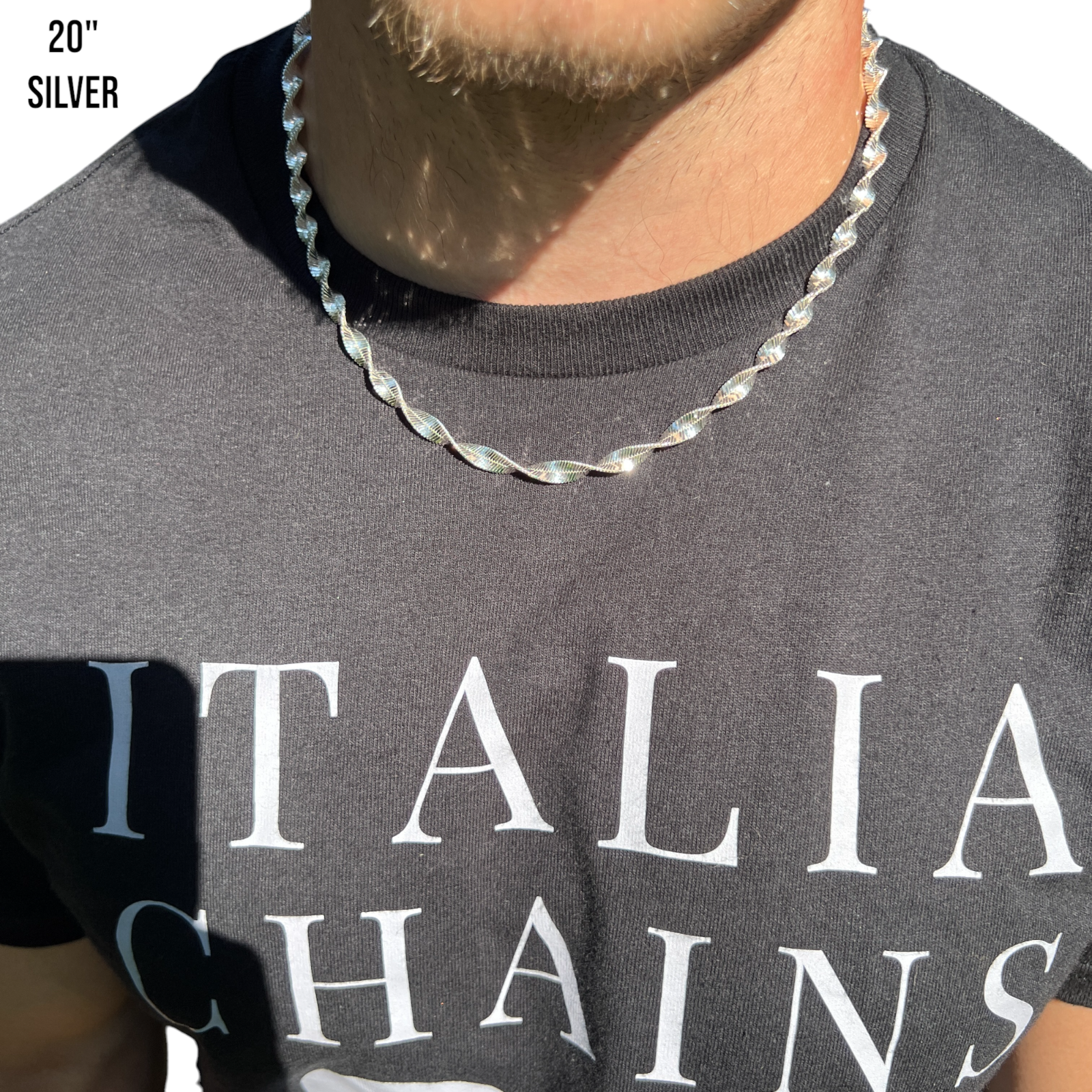 925 Sterling Silver 6mm Singapore Chain Necklace