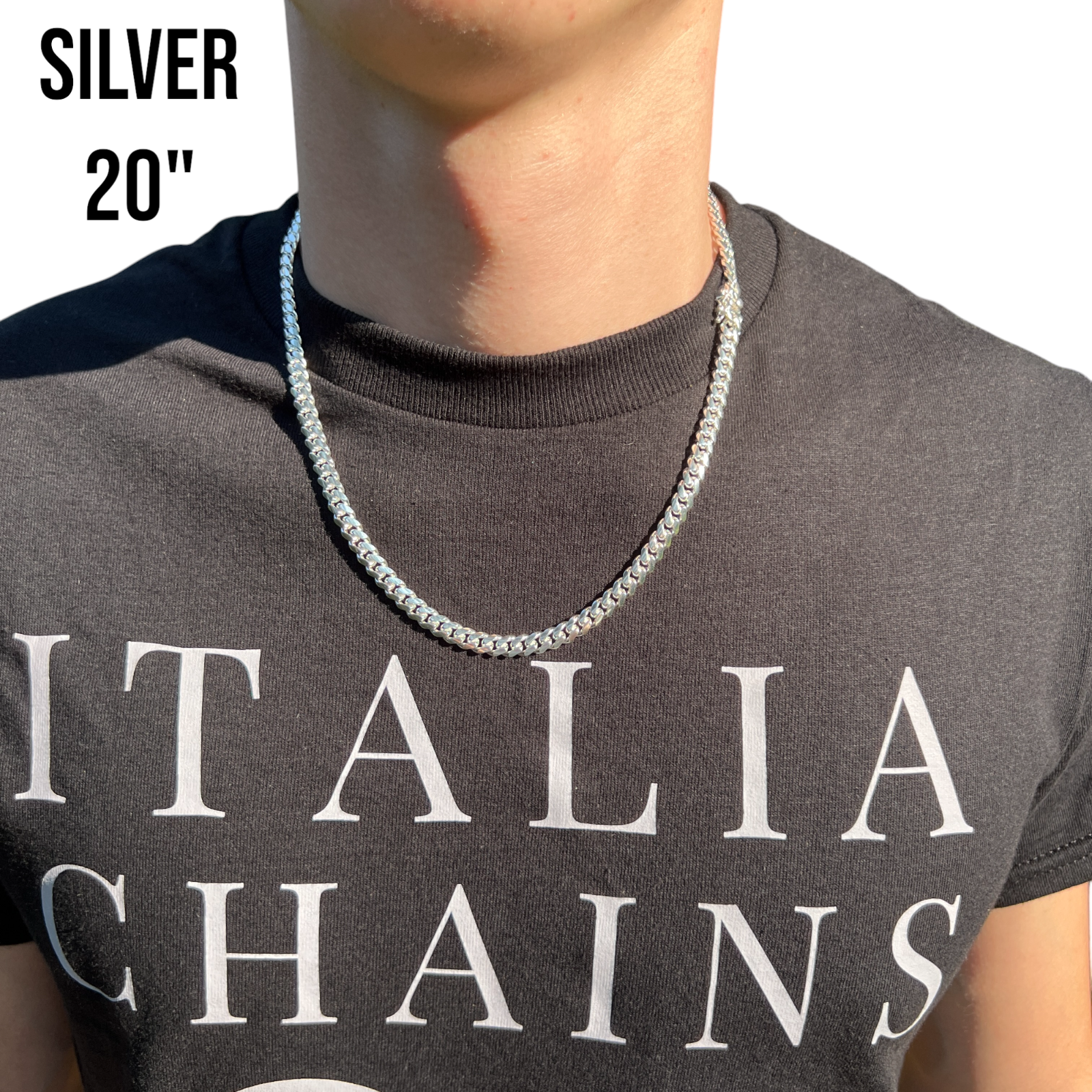 925 Sterling Silver 6mm Miami Cuban W. Box Clasp Chain Necklace