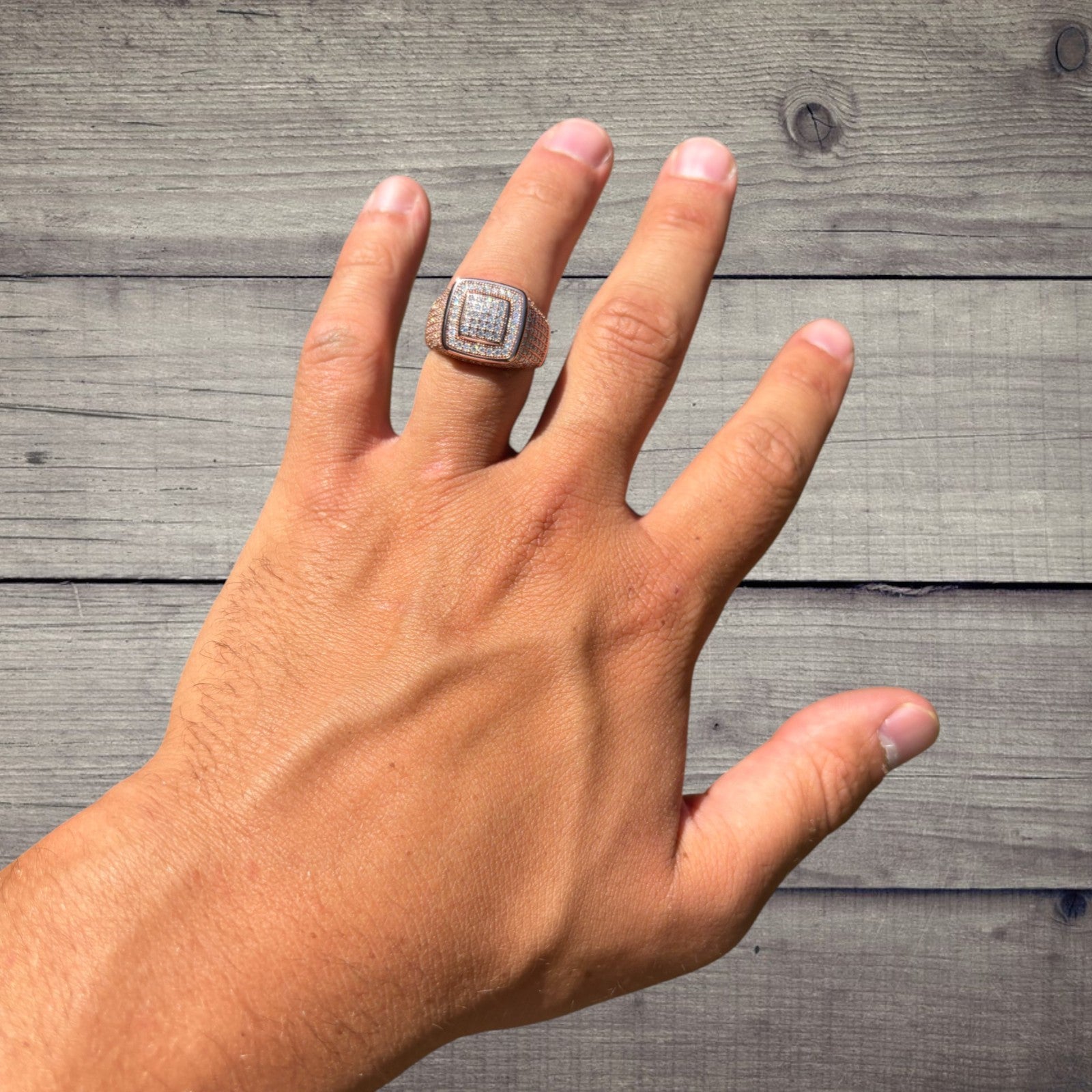 925 Sterling Silver Moissanite Square Ring