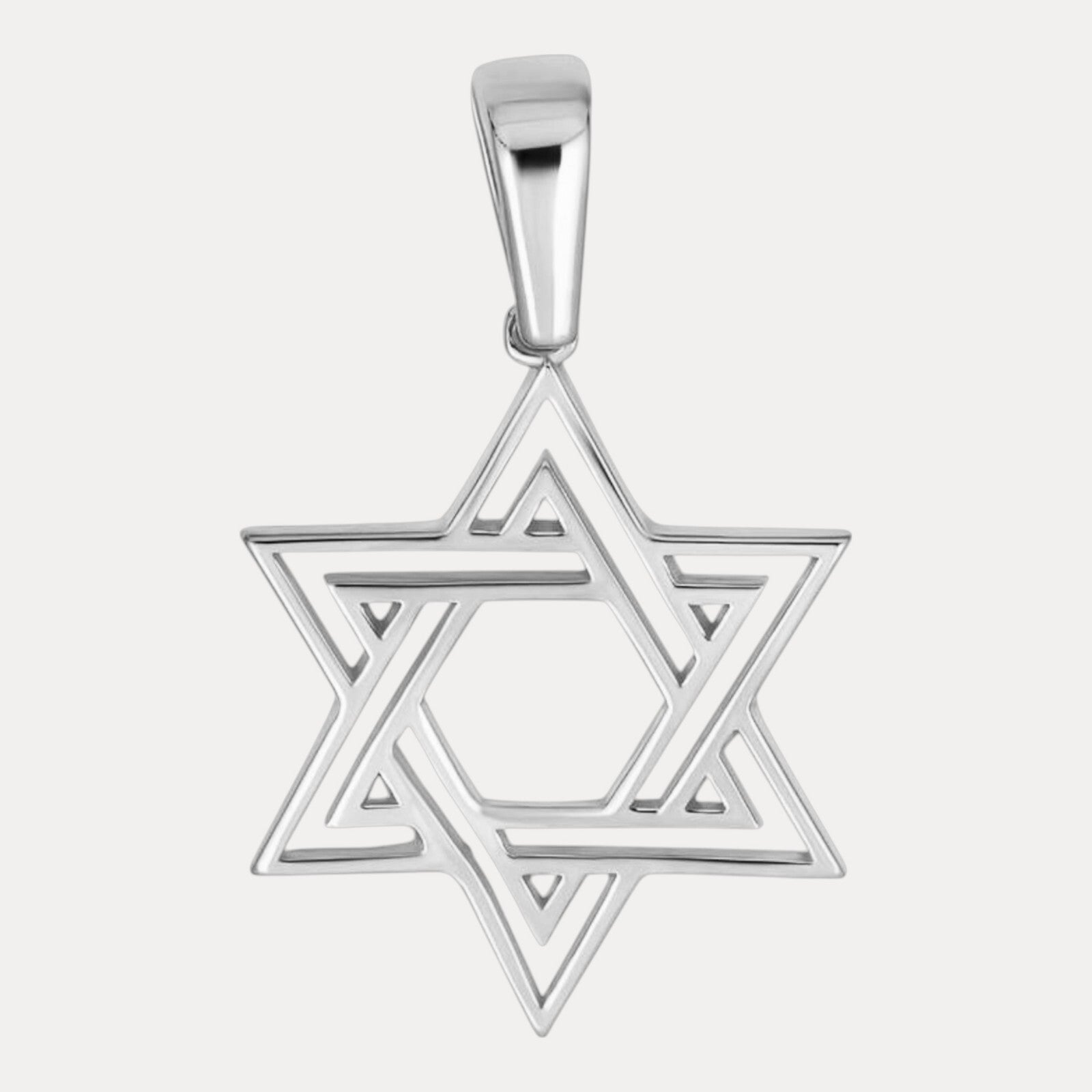 925 Sterling Silver Cutout Star of David Pendant