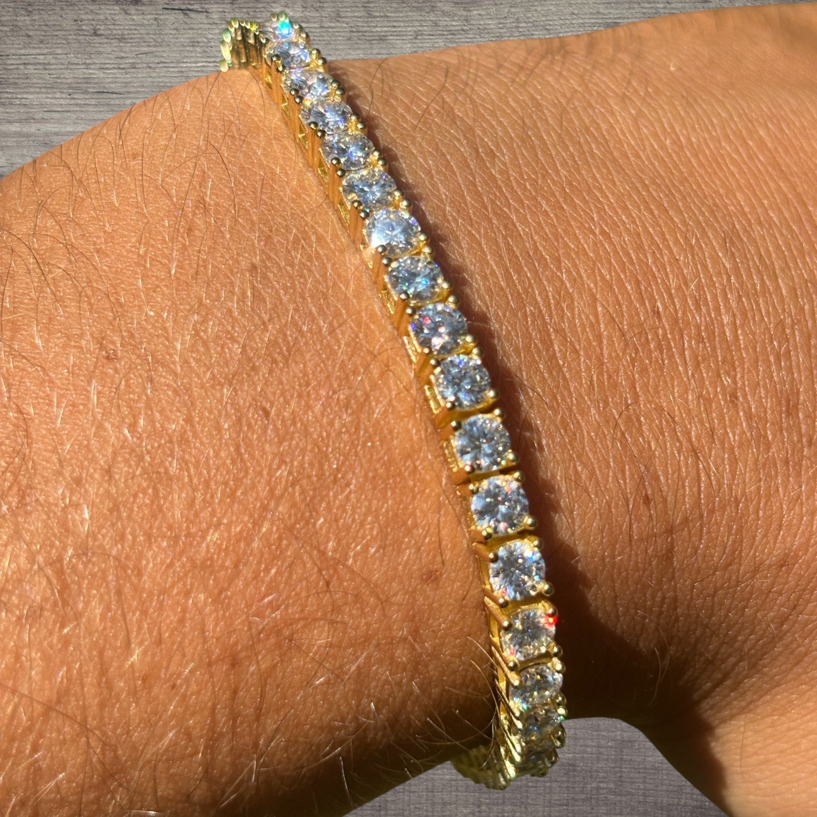 925 Sterling Silver 4mm Tennis Bracelet - CZ Or Moissanite