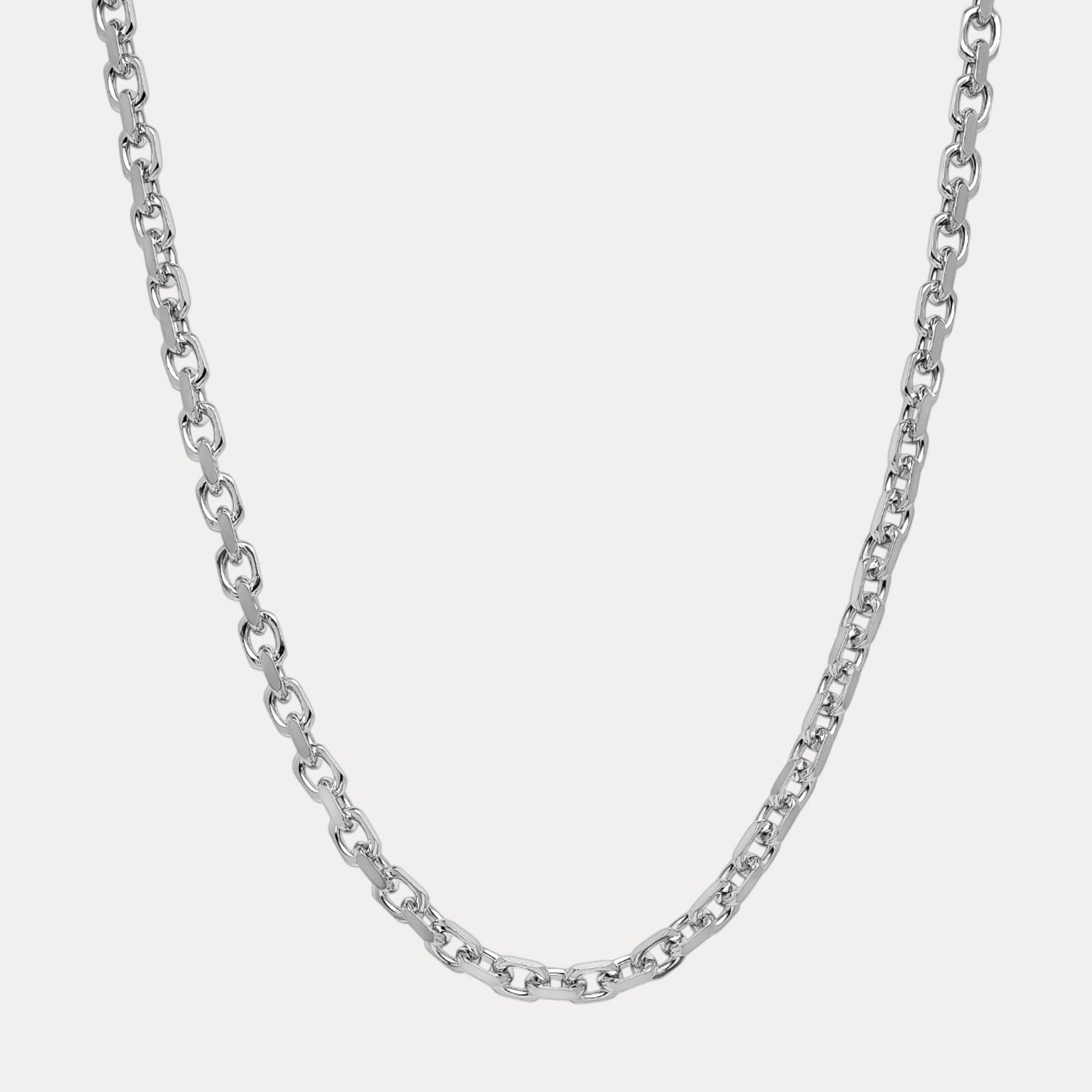 925 Sterling Silver 8mm Anchor Cable Chain Necklace