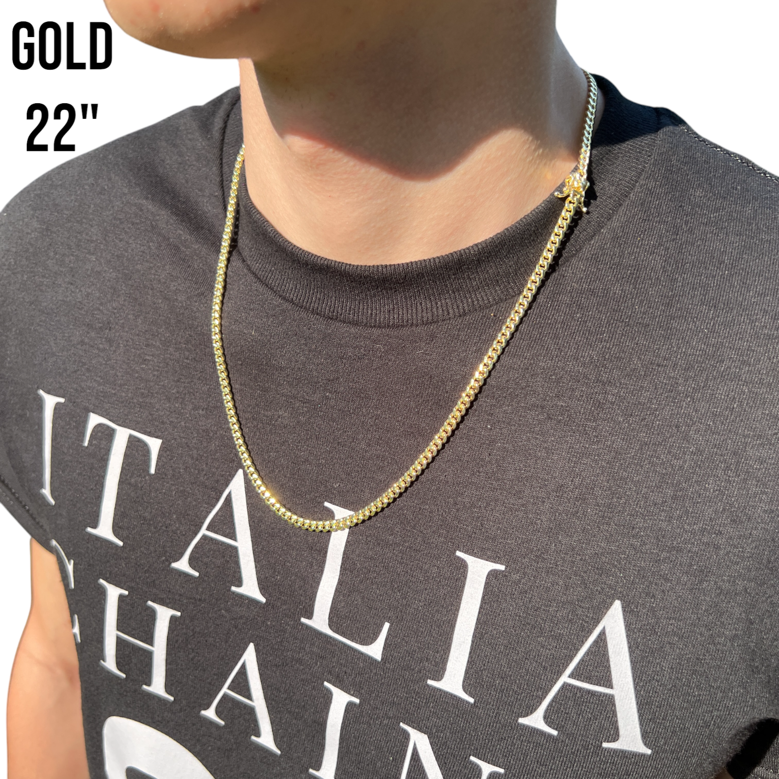 925 Sterling Silver 4mm Miami Cuban W. Box Clasp Chain Necklace