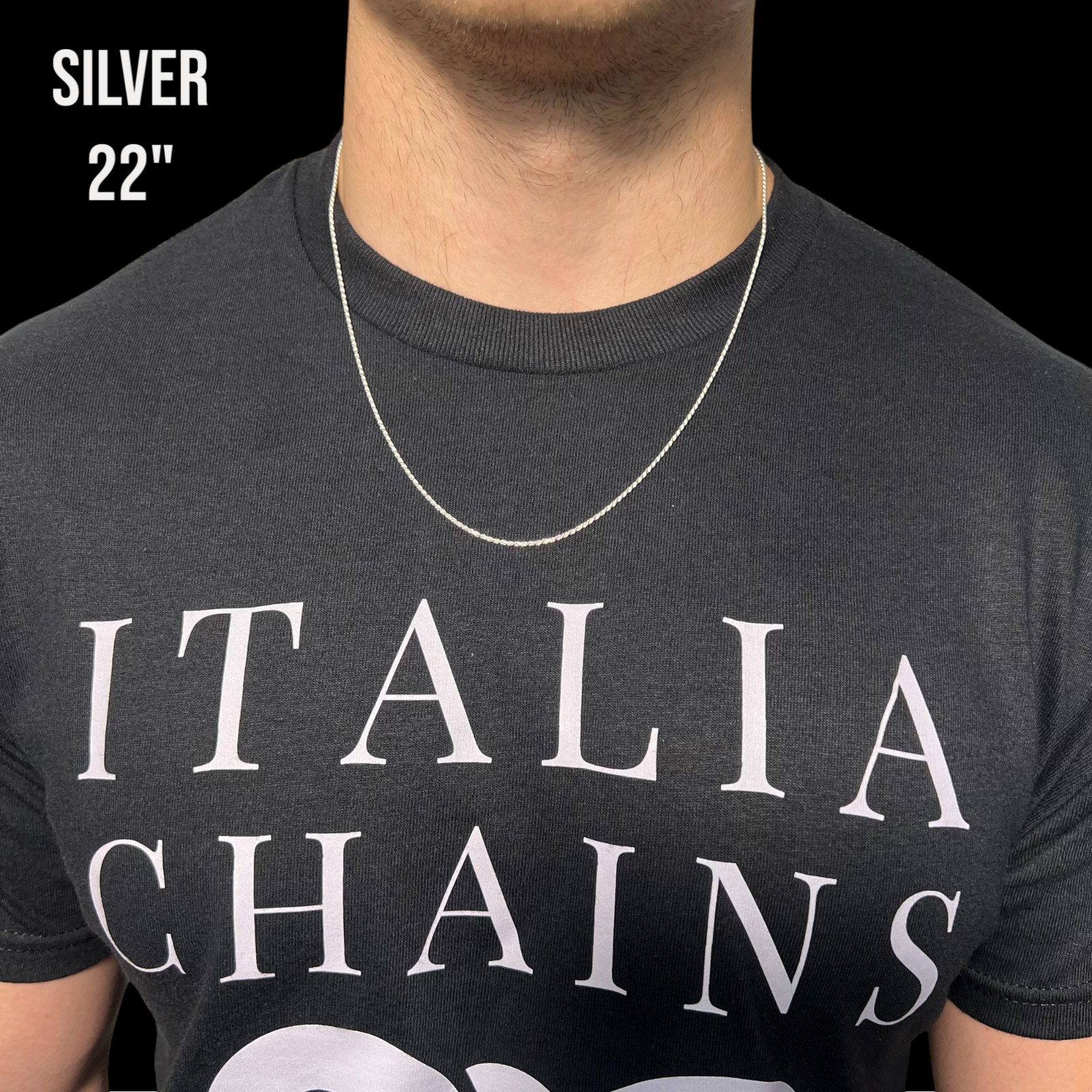 925 Sterling Silver 1.5mm Diamond Cut Rope Chain Necklace