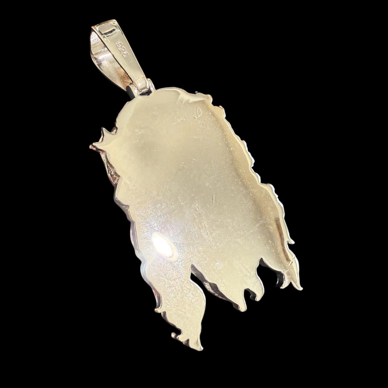 925 Sterling Silver Classic Jesus Piece Pendant - Large