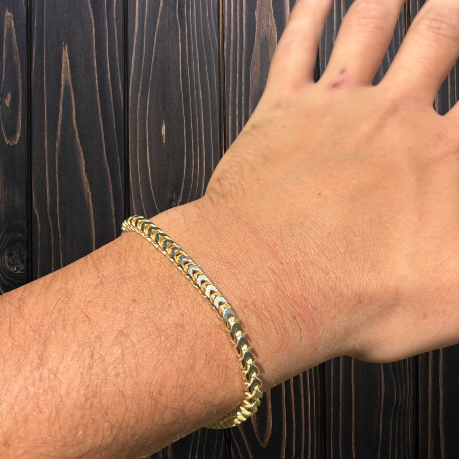 925 Sterling Silver 4mm Franco Bracelet