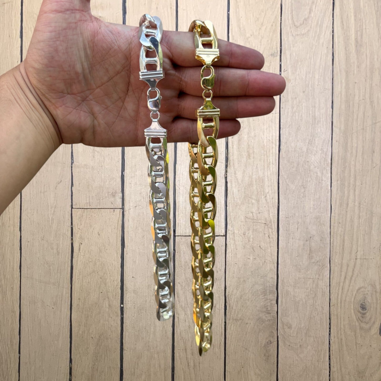 925 Sterling Silver 16mm Mariner Chain Necklace