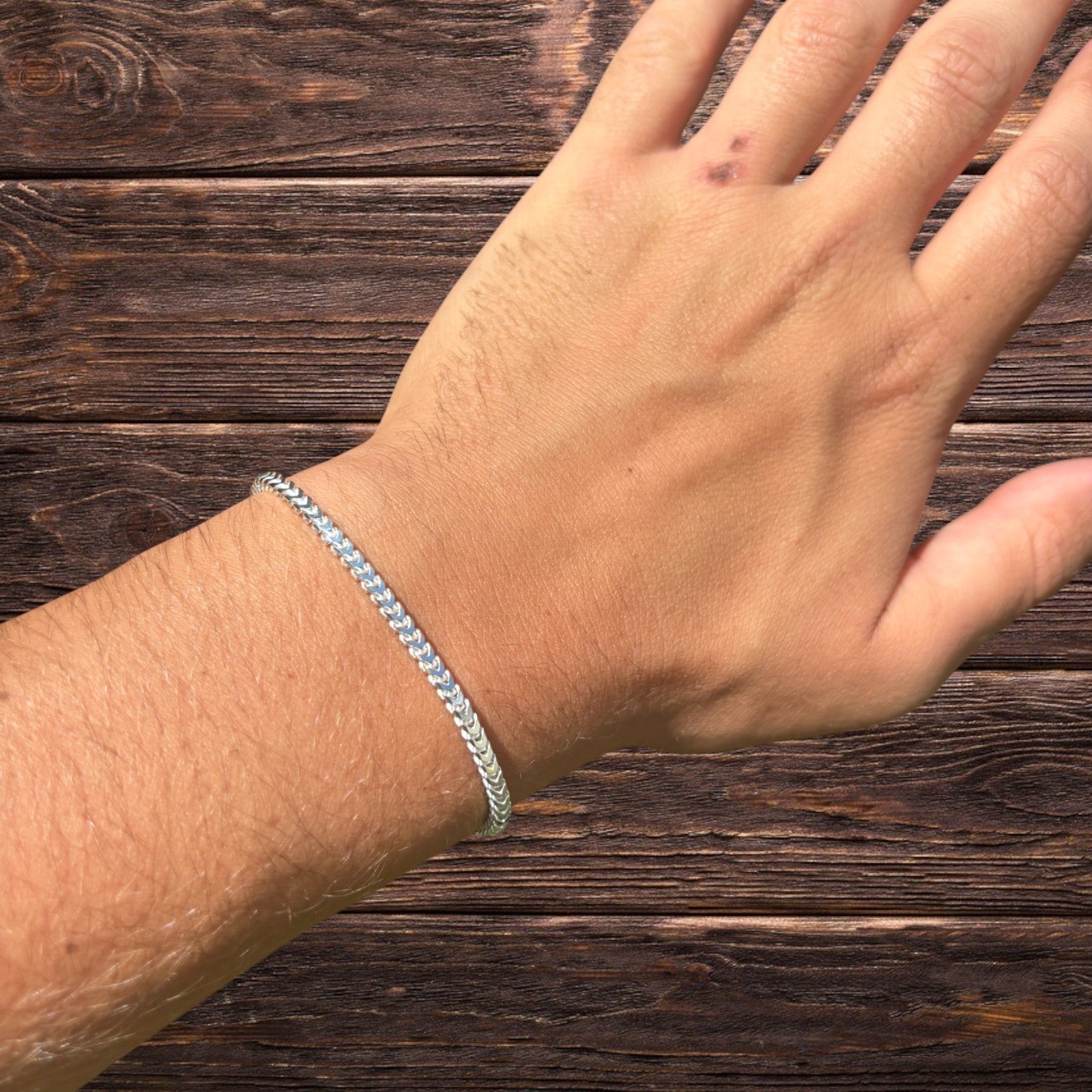 925 Sterling Silver 2.5mm Franco Bracelet