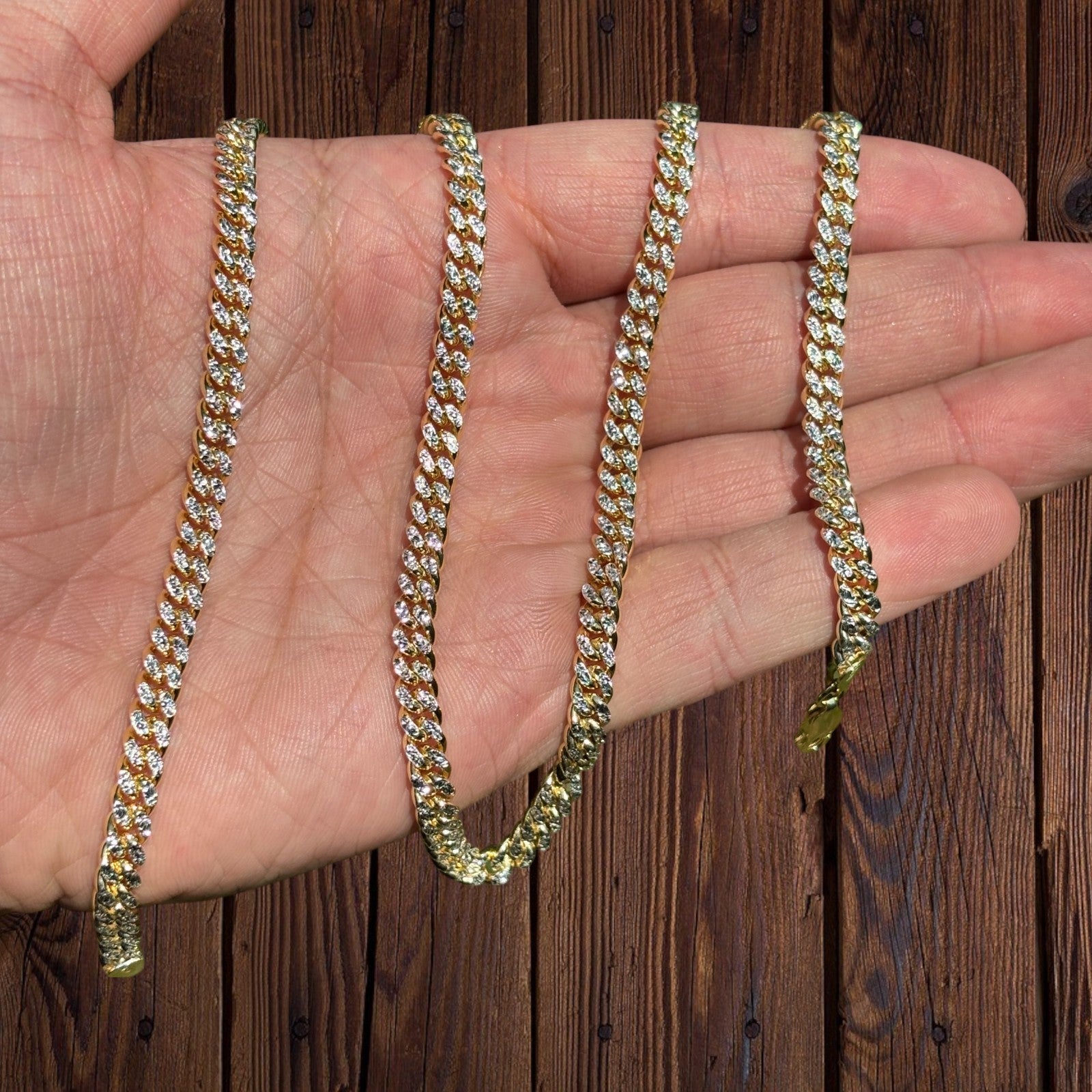 925 Sterling Silver 5mm Diamond Cut Miami Cuban Chain Necklace