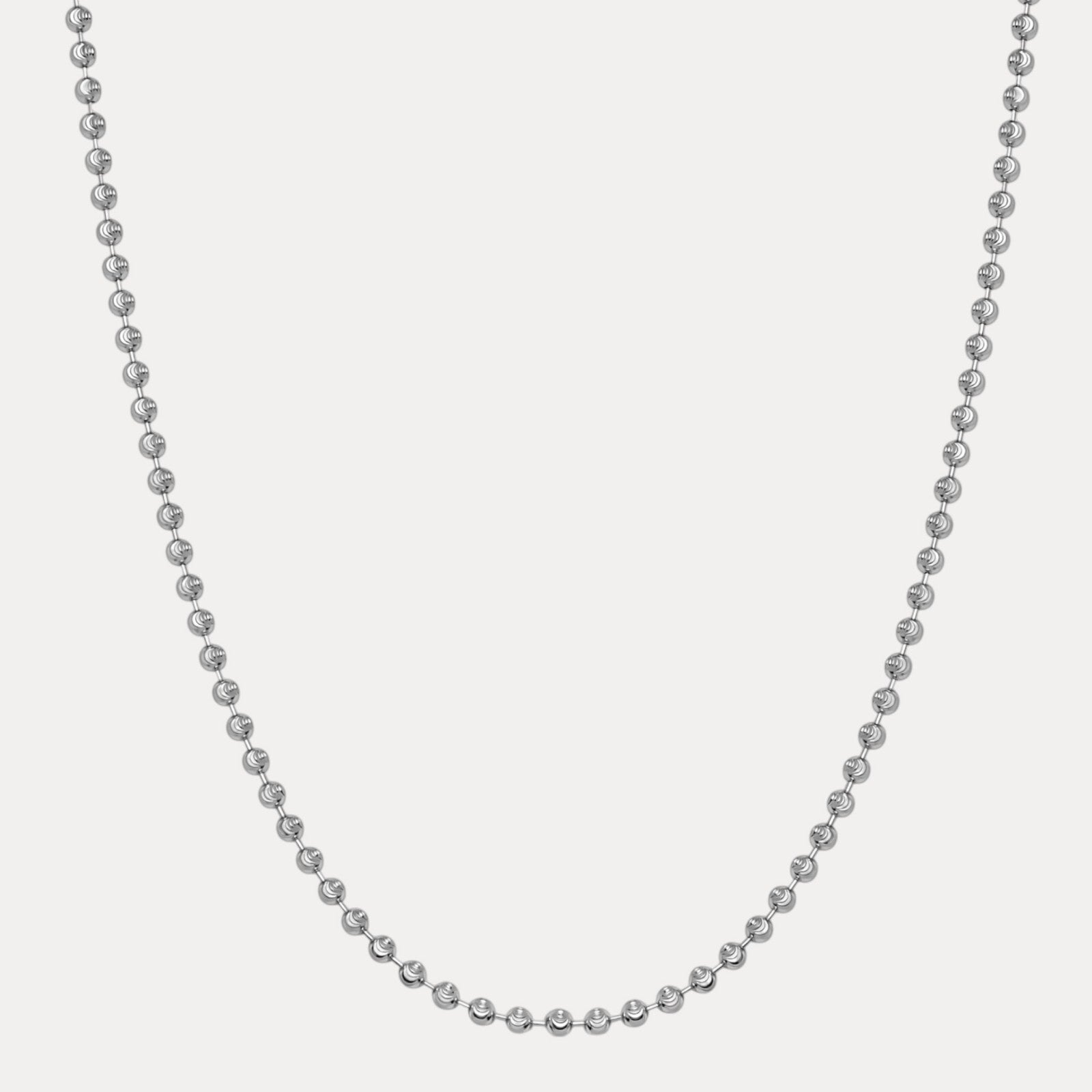 925 Sterling Silver 5mm Bead Chain Necklace