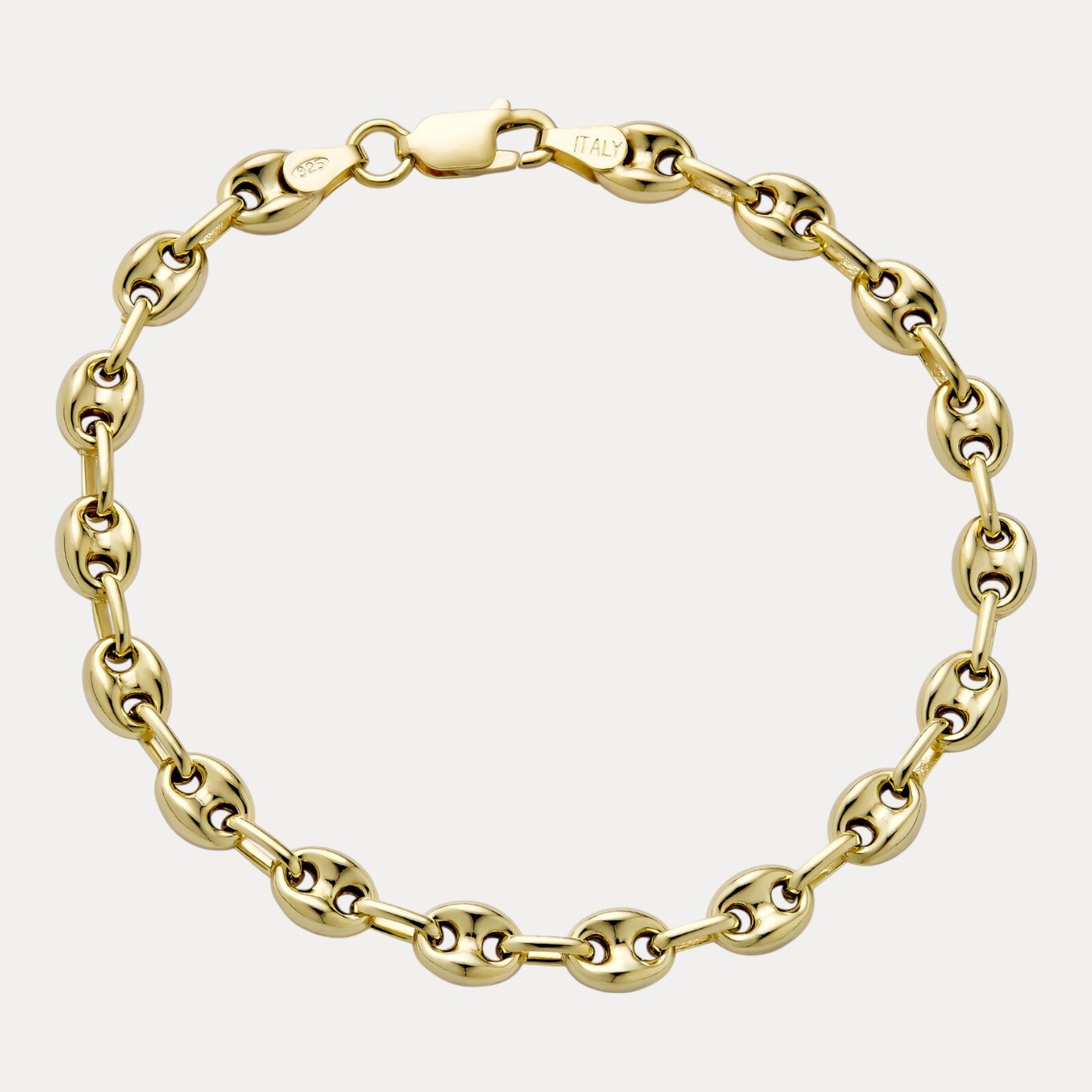 925 Sterling Silver 6mm Puffed Gucci Bracelet