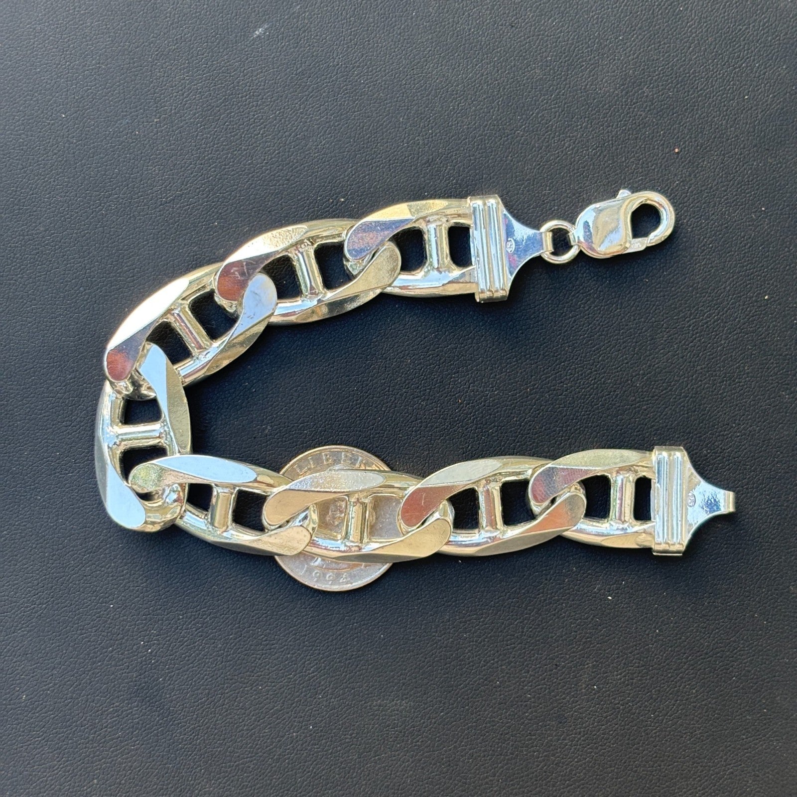 925 Sterling Silver 16mm Mariner Bracelet