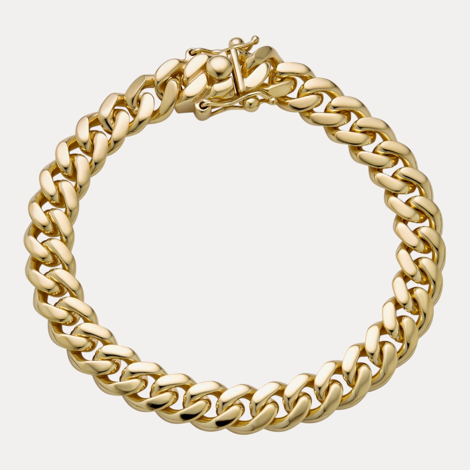 925 Sterling Silver 8mm Miami Cuban W. Box Clasp Bracelet