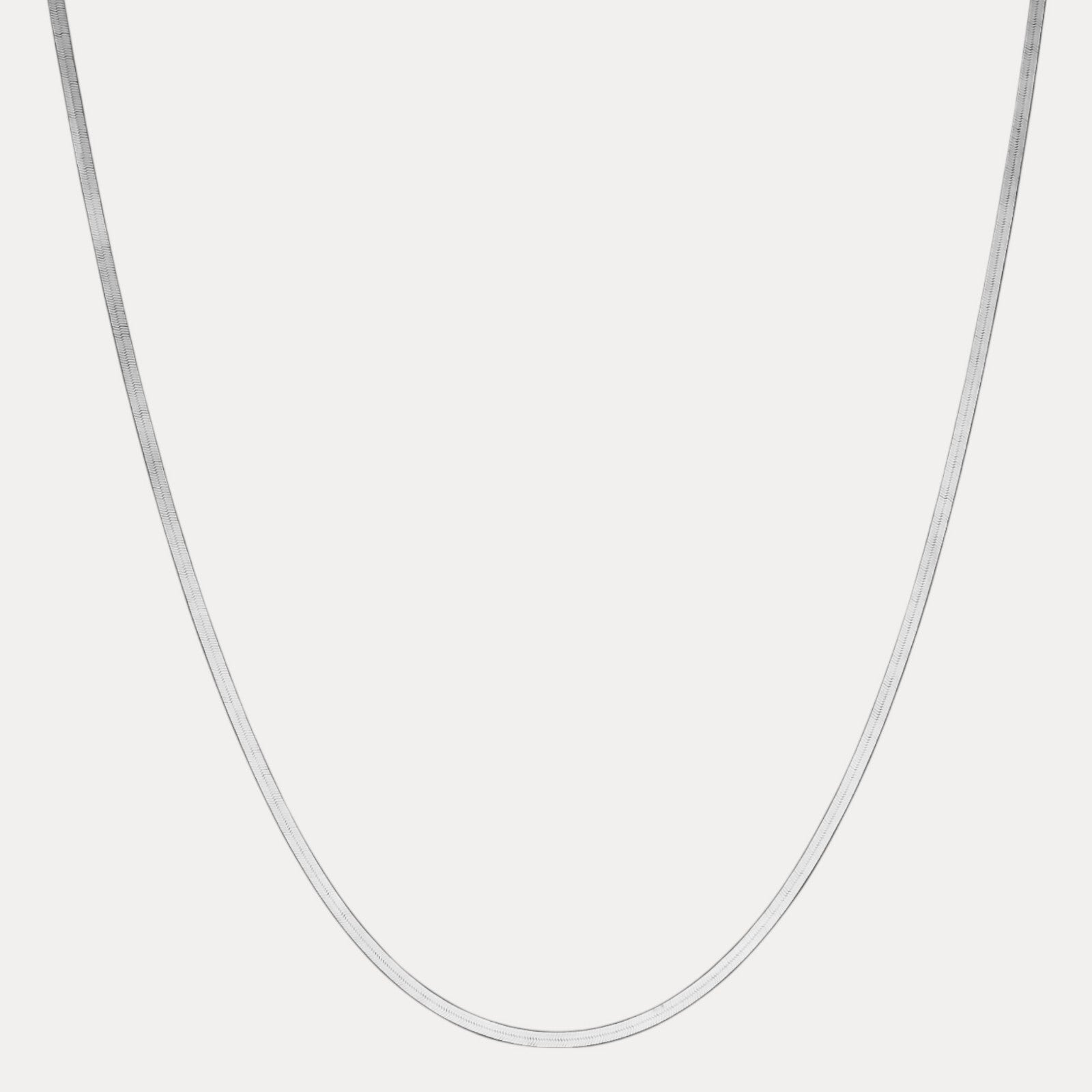 925 Sterling Silver 3mm Herringbone Chain Necklace