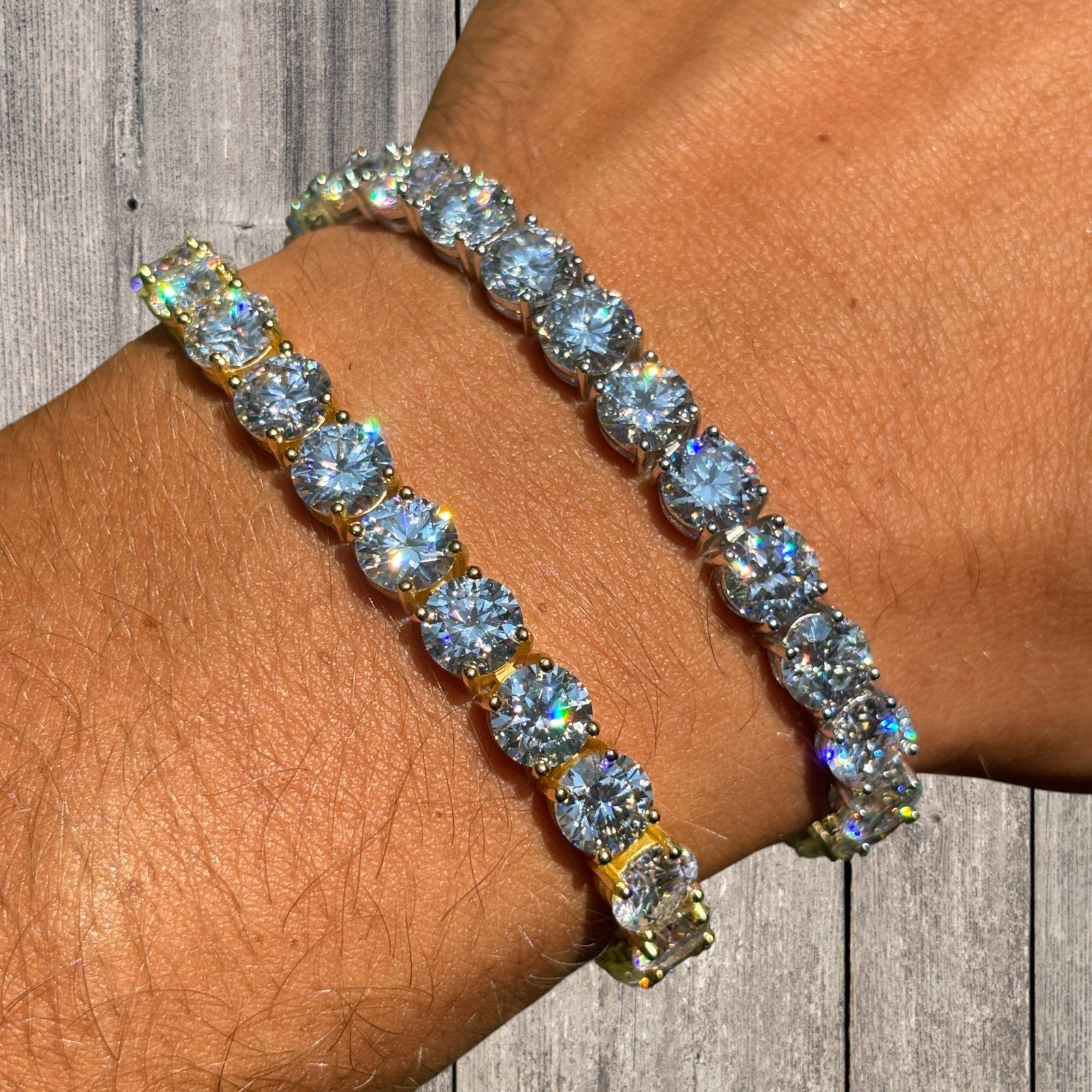 925 Sterling Silver 7mm Tennis Bracelet - CZ Or Moissanite