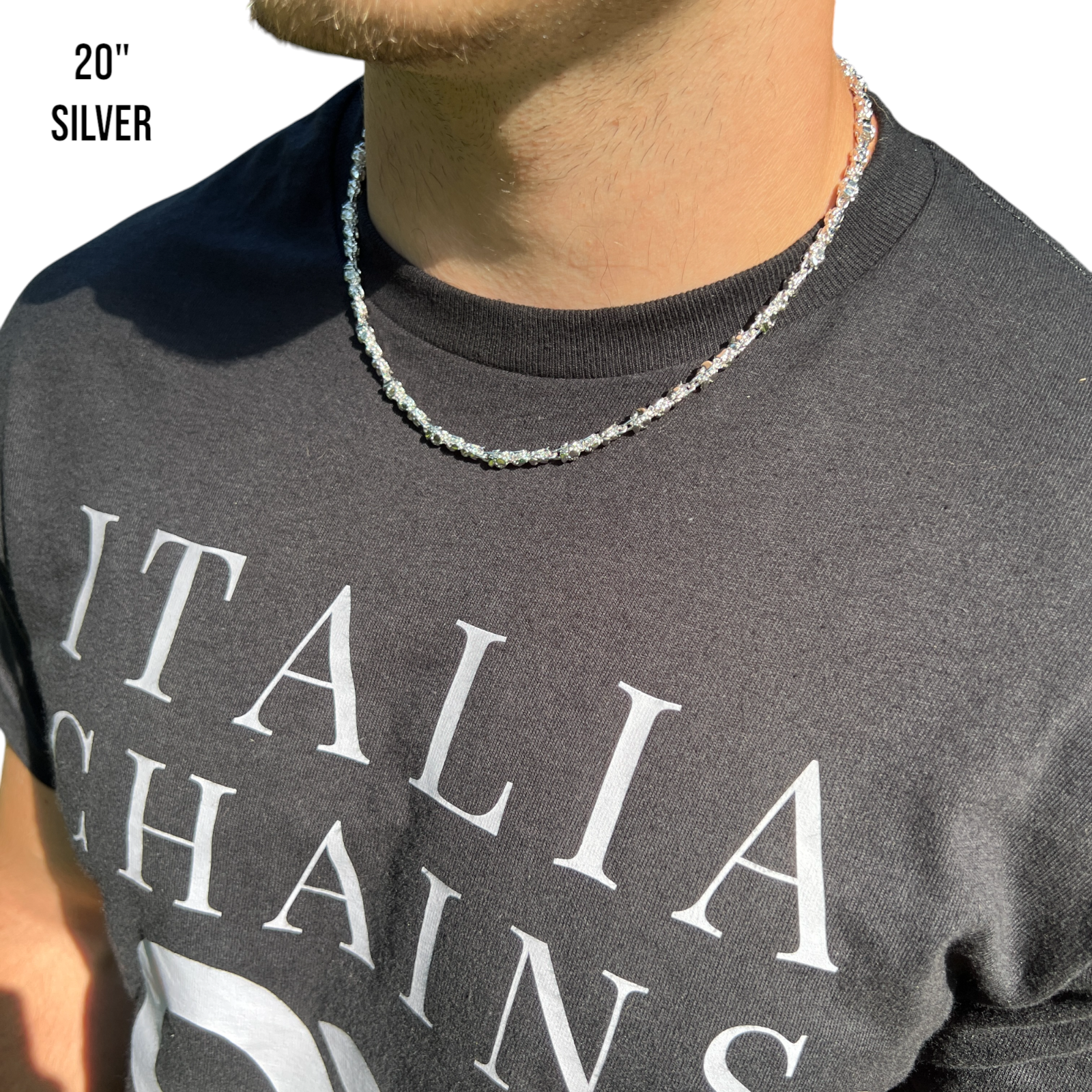 925 Sterling Silver 5mm Nugget Chain Necklace