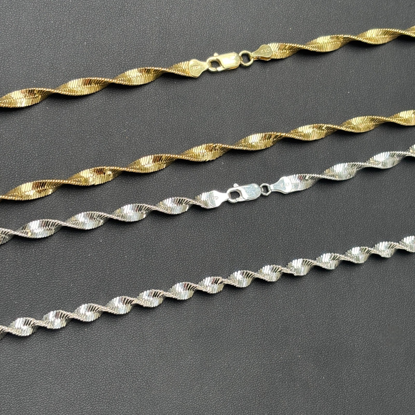 925 Sterling Silver 6mm Singapore Chain Necklace