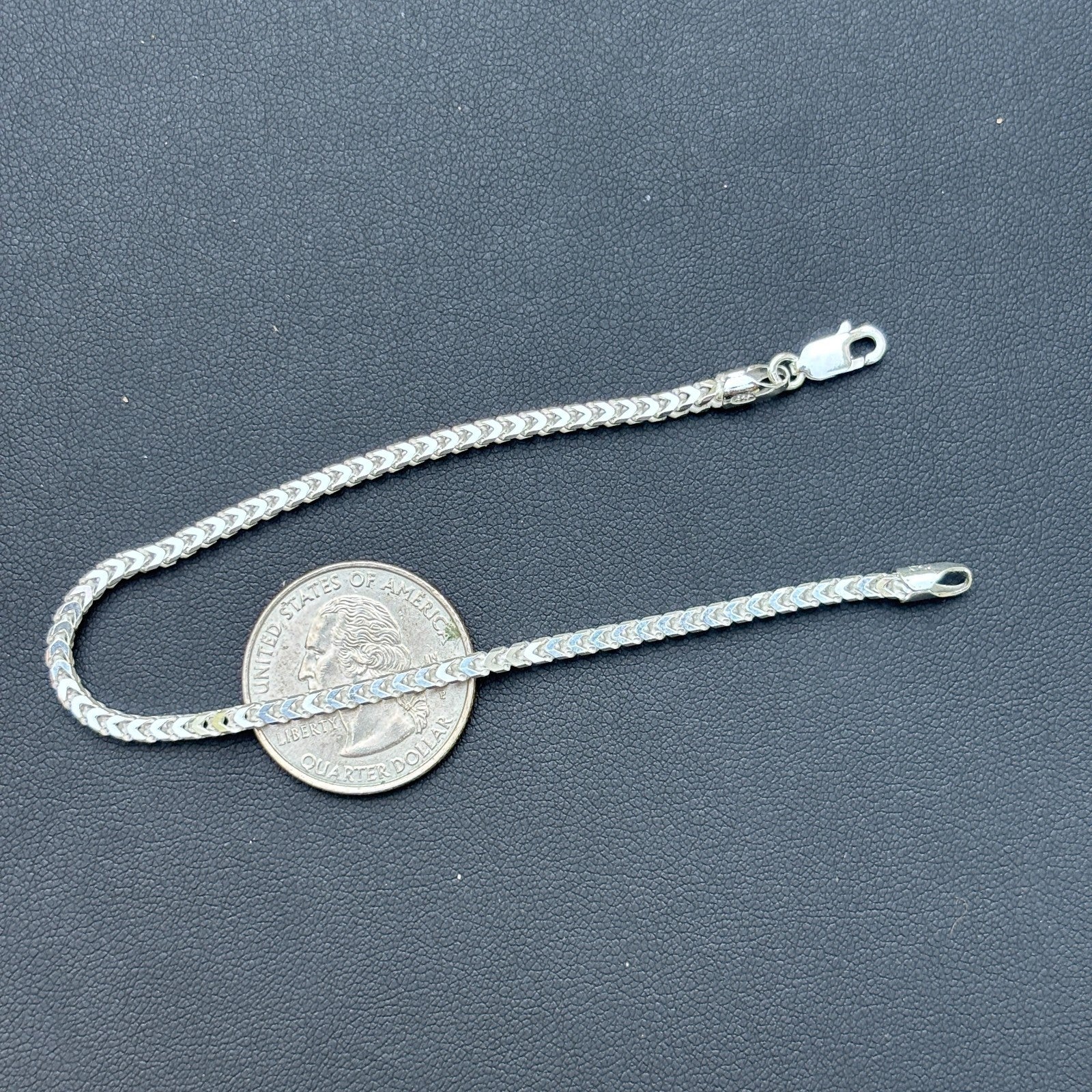 925 Sterling Silver 2.5mm Franco Bracelet