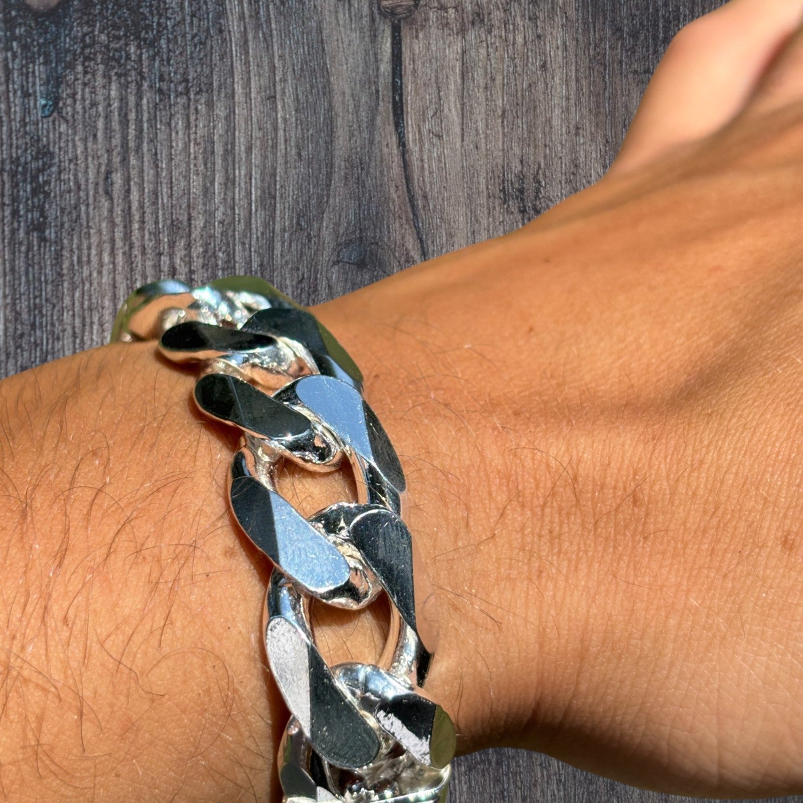 925 Sterling Silver 16mm Curb Bracelet