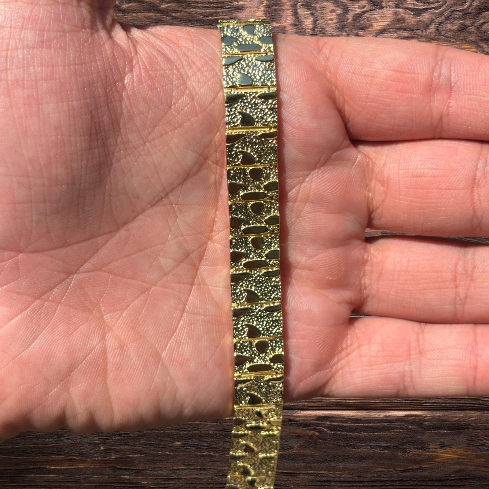 925 Sterling Silver 12mm Custom Nugget Link Bracelet
