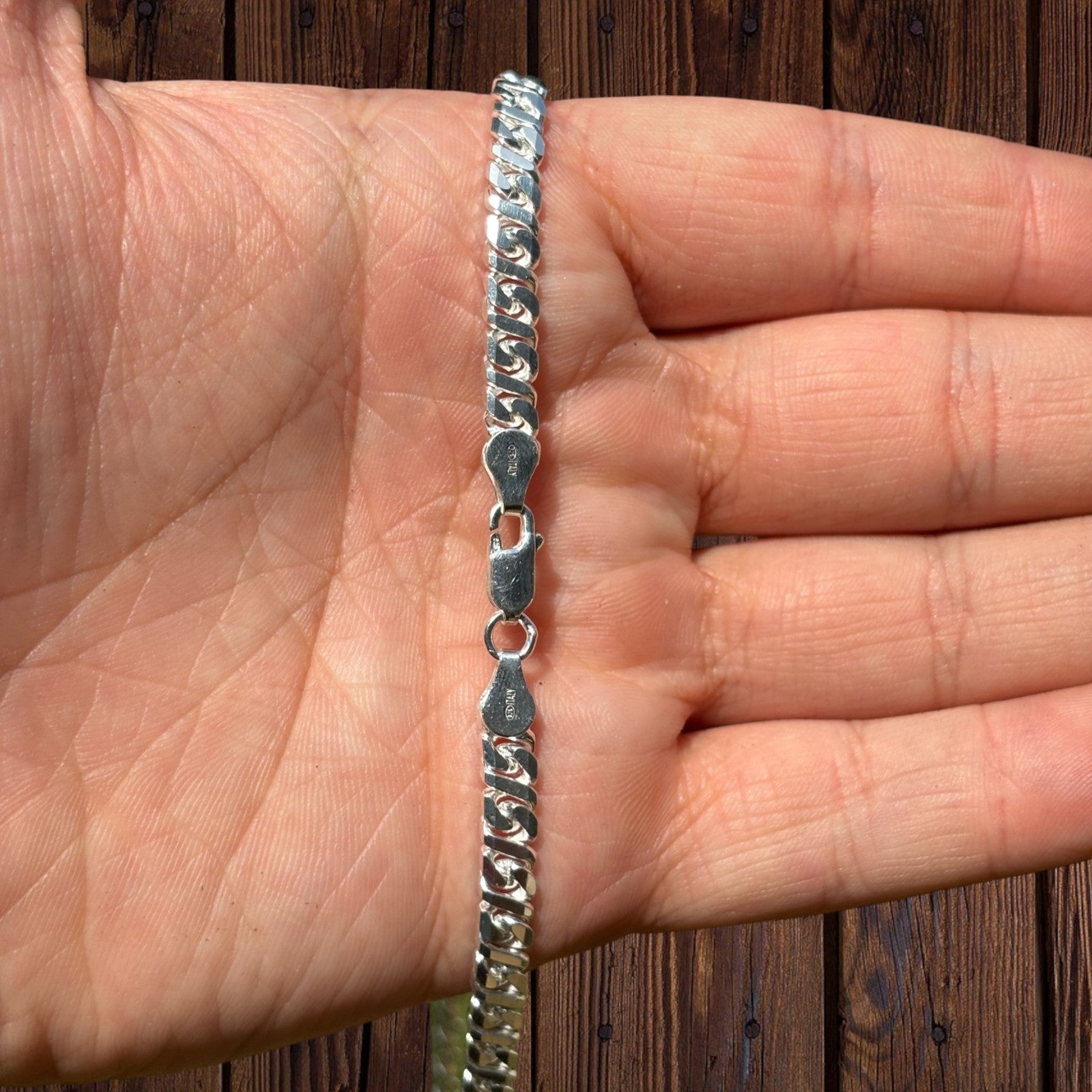 925 Sterling Silver 5mm Dollar Chain Necklace
