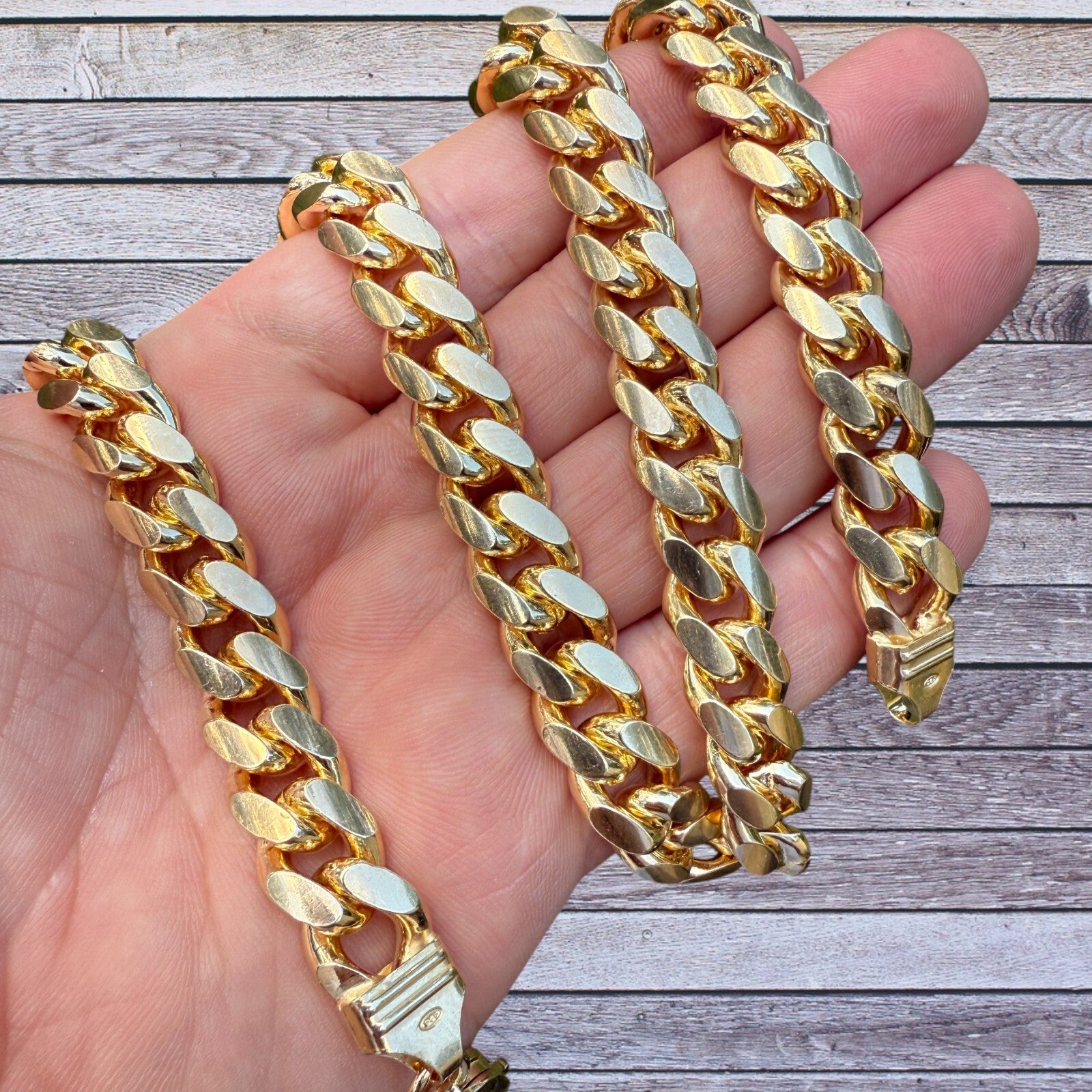 925 Sterling Silver 12mm Miami Cuban Chain Necklace