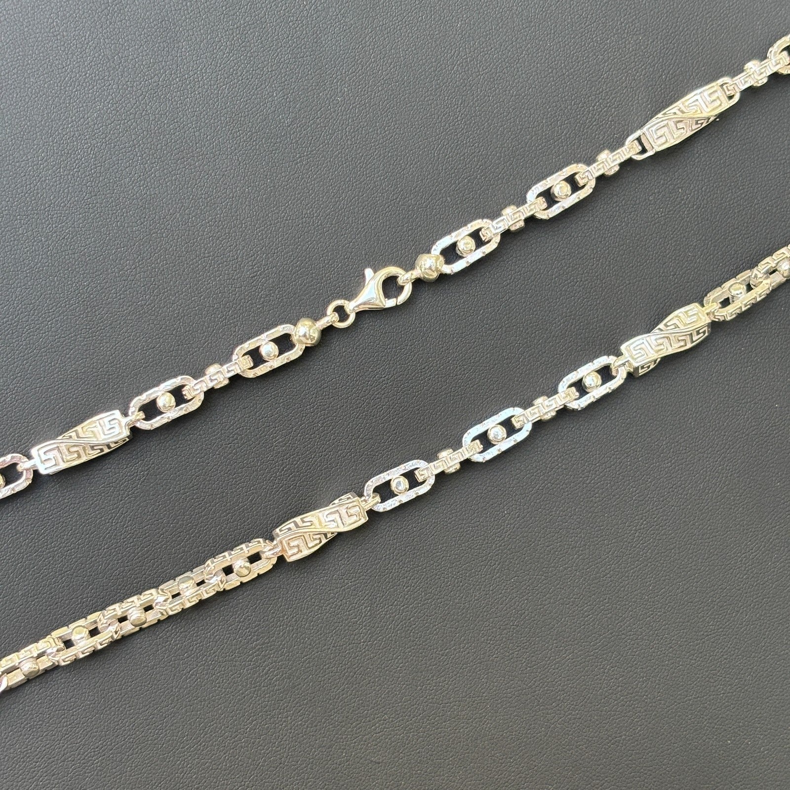 925 Sterling Silver 7.5mm Ferragamo Mariner Chain Necklace