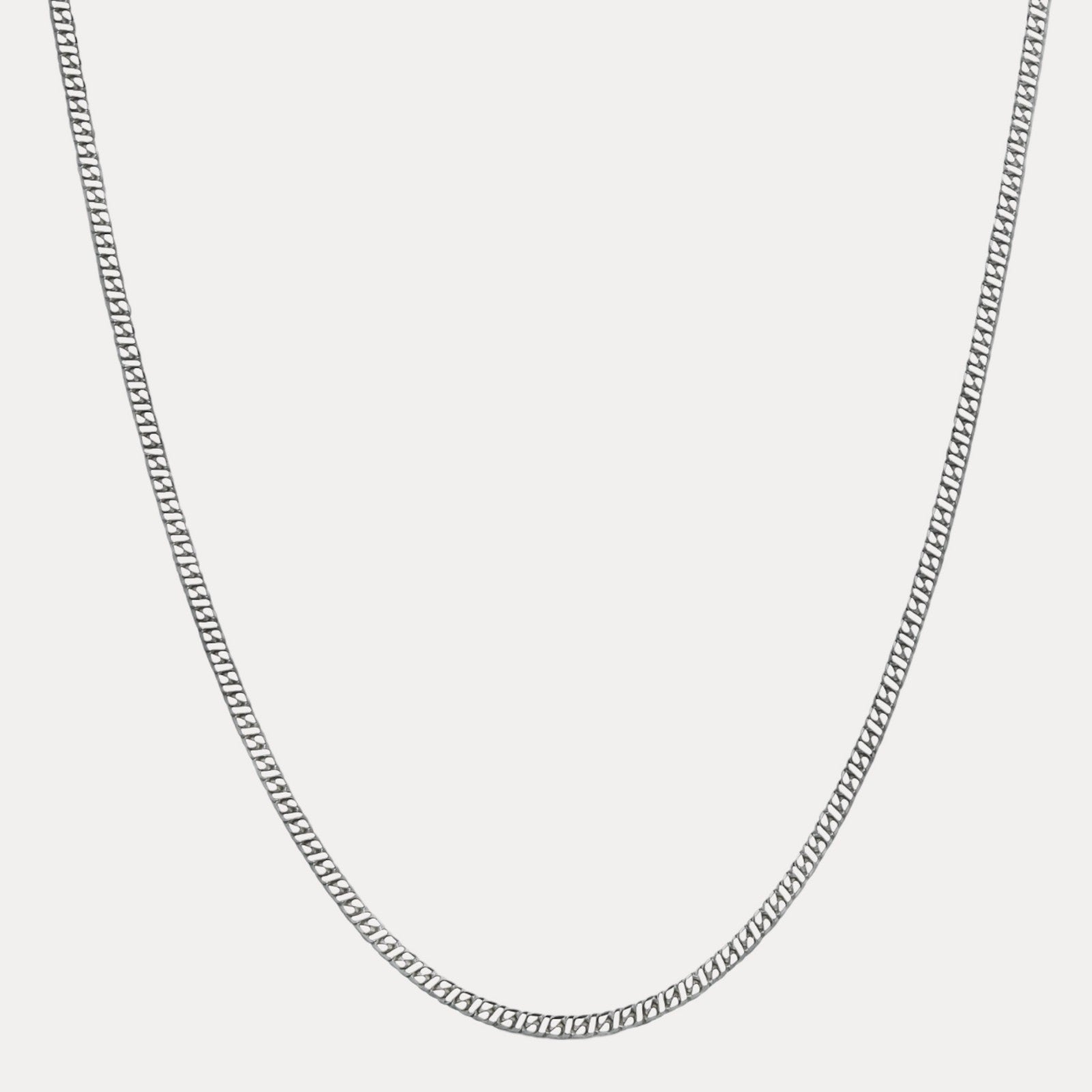 925 Sterling Silver 3.5mm Dollar Chain Necklace