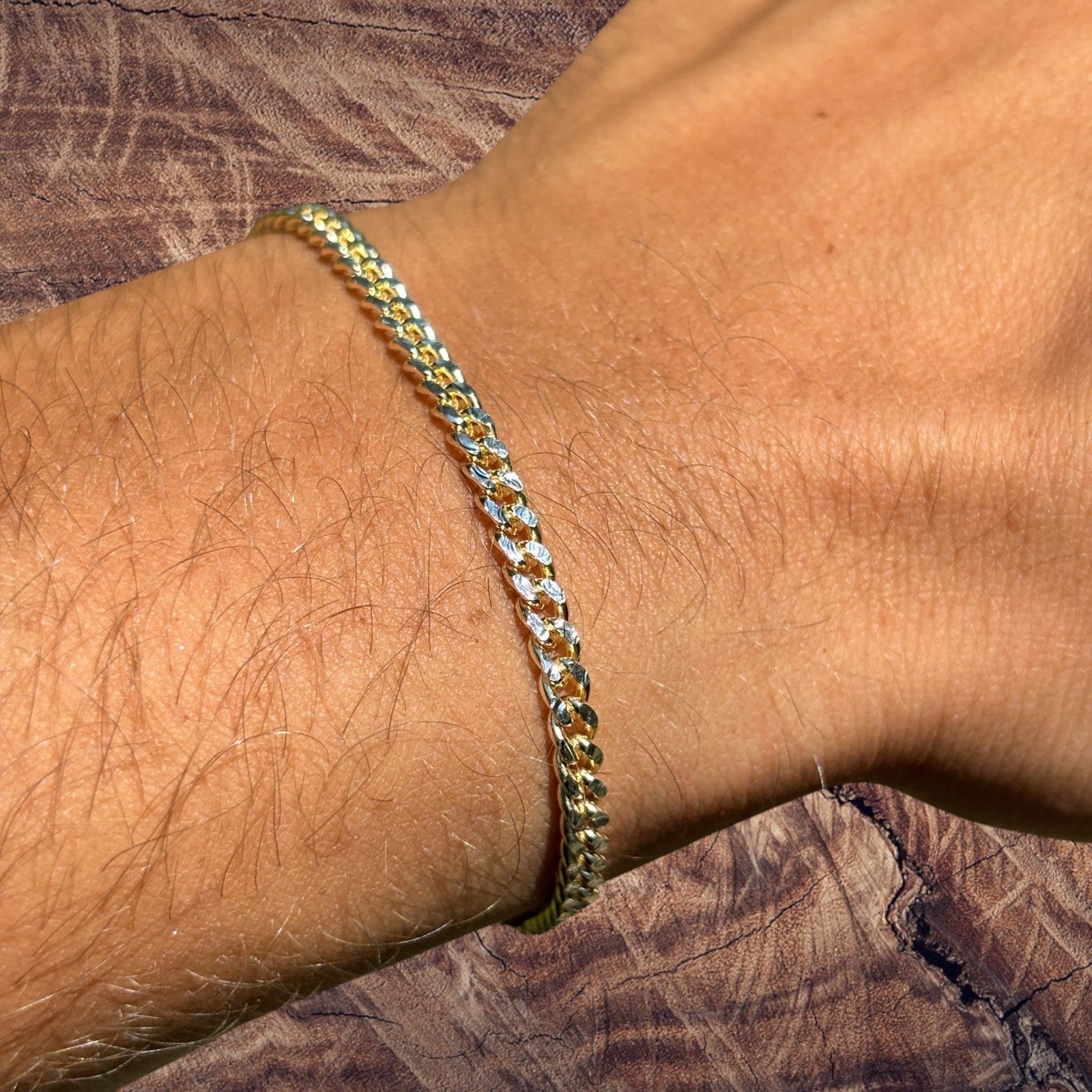 925 Sterling Silver 3mm Diamond Cut Miami Cuban Bracelet