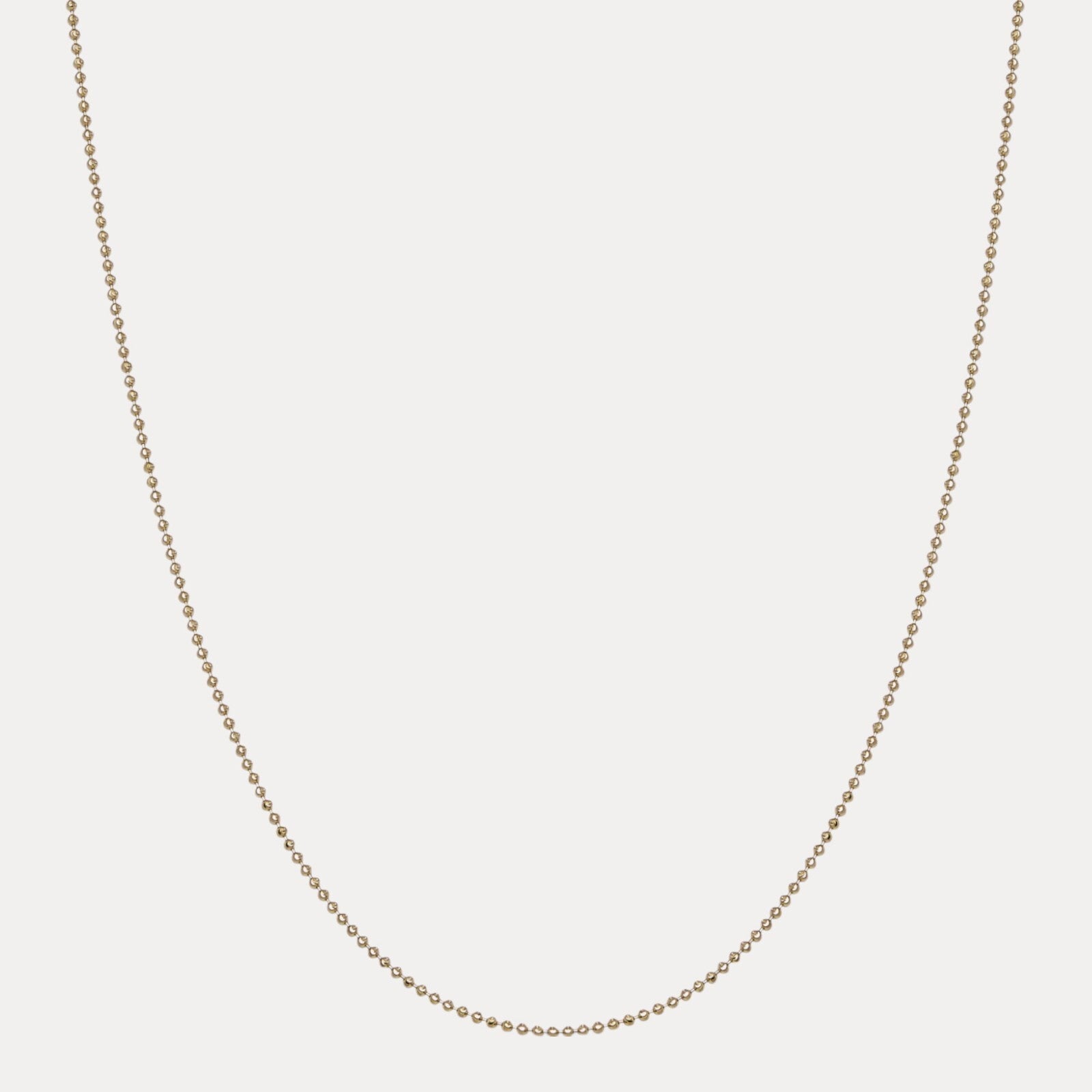 925 Sterling Silver 2mm Bead Chain Necklace