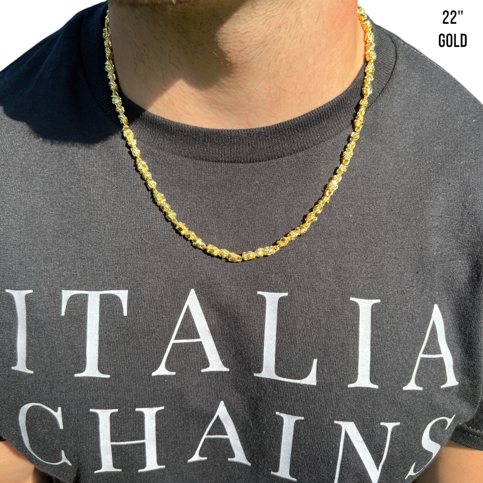 925 Sterling Silver 5mm Nugget Chain Necklace