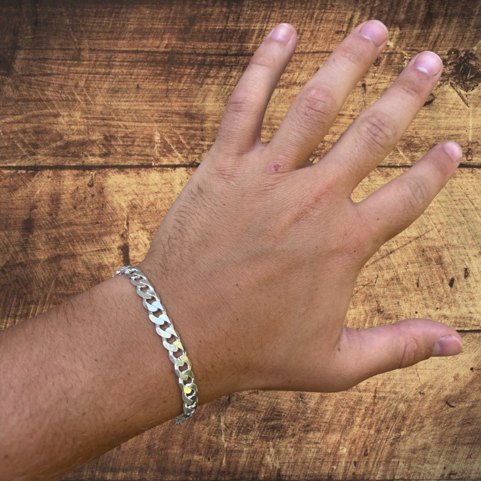 925 Sterling Silver 7mm Curb Bracelet