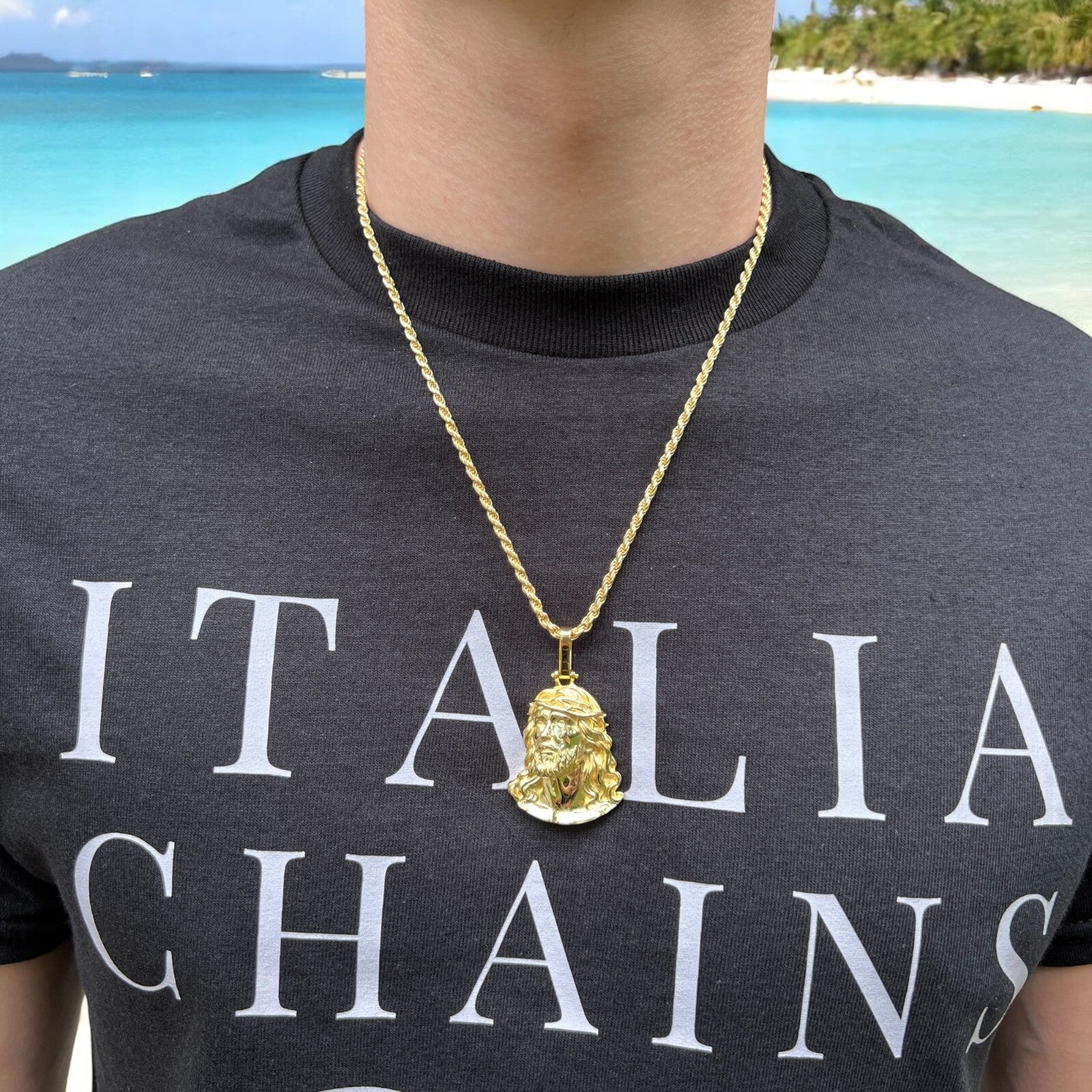 925 Sterling Silver Passion Of The Christ Jesus Piece Pendant - Medium