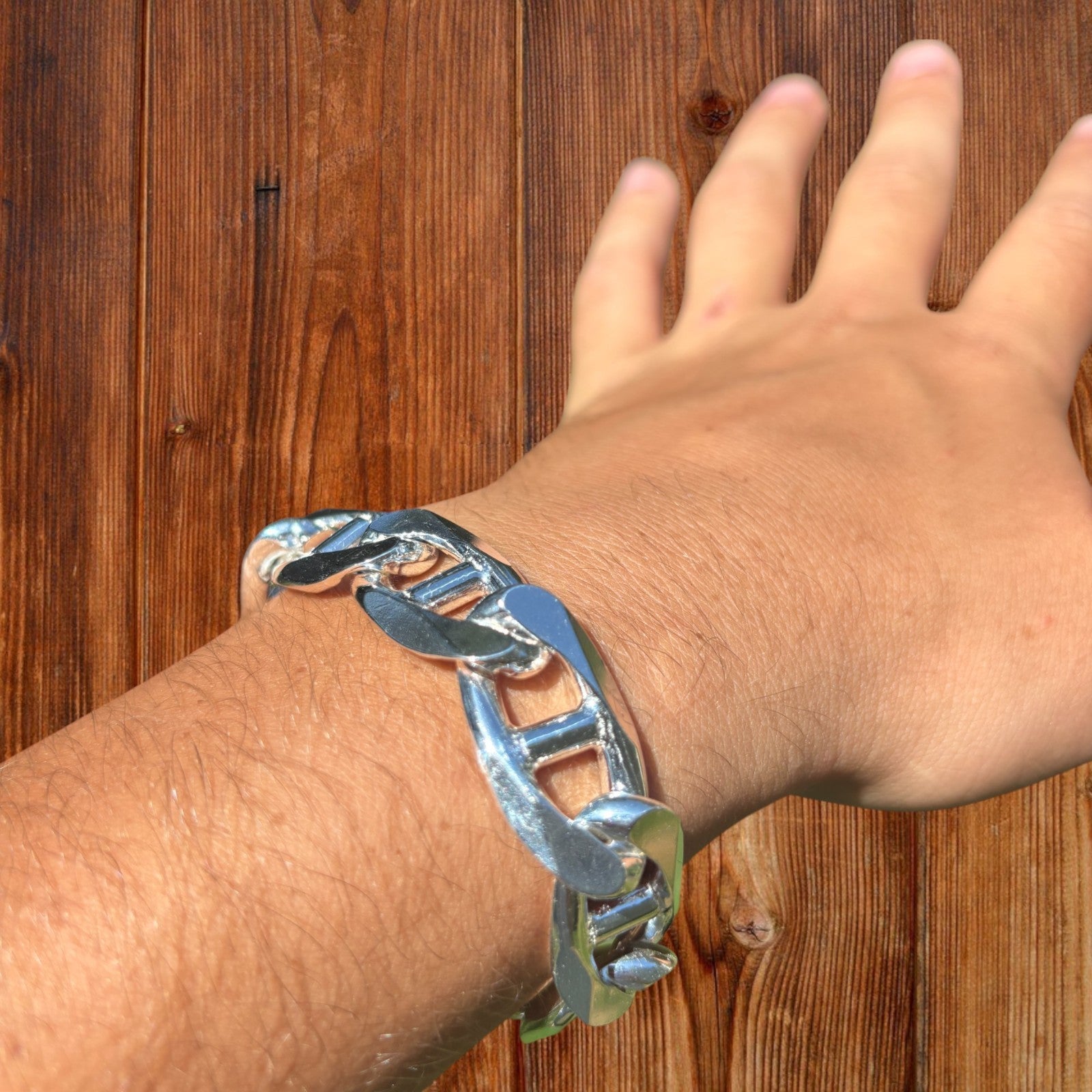 925 Sterling Silver 16mm Mariner Bracelet