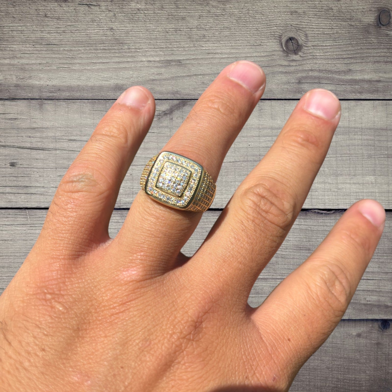 925 Sterling Silver Moissanite Square Ring