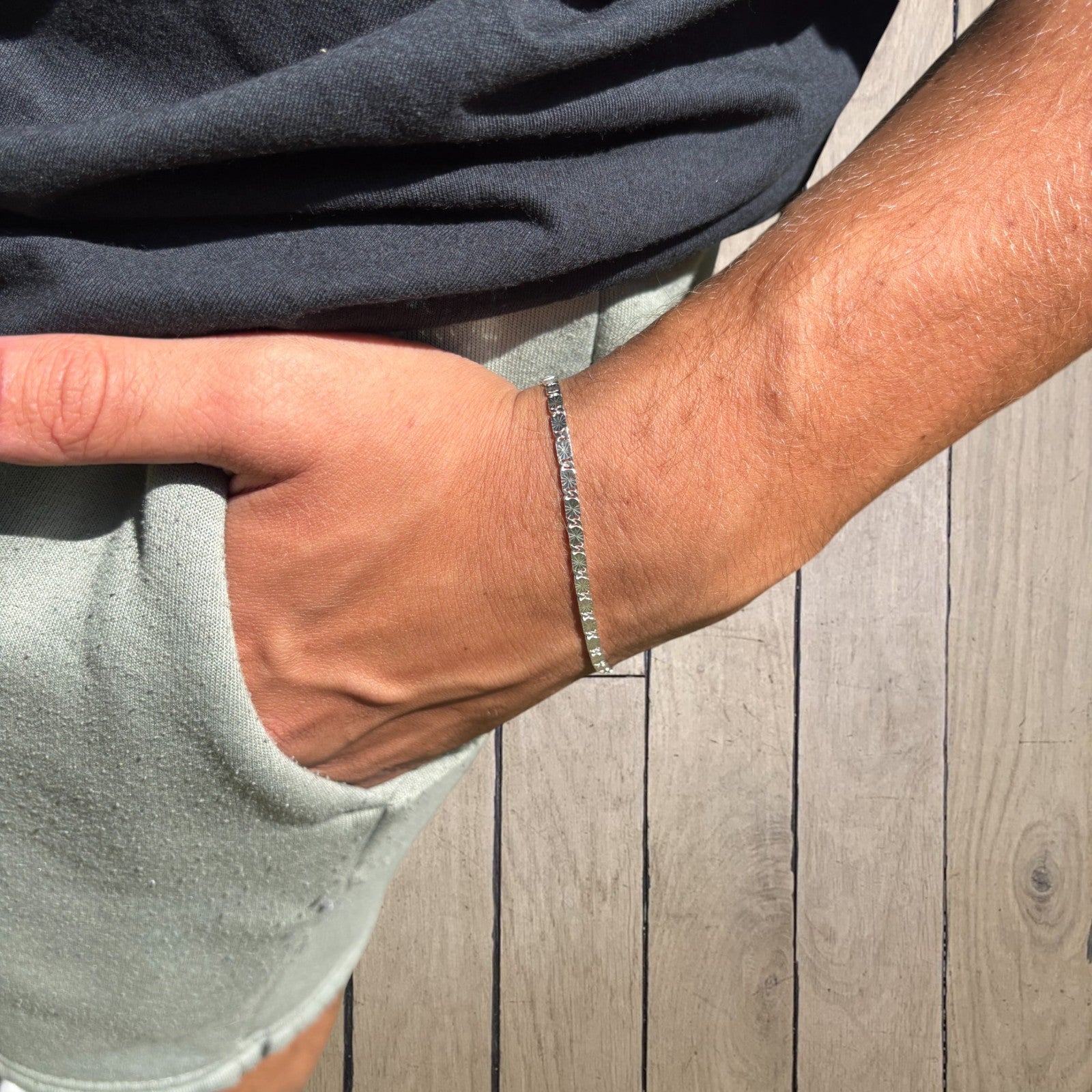 925 Sterling Silver 3mm Valentino Bracelet